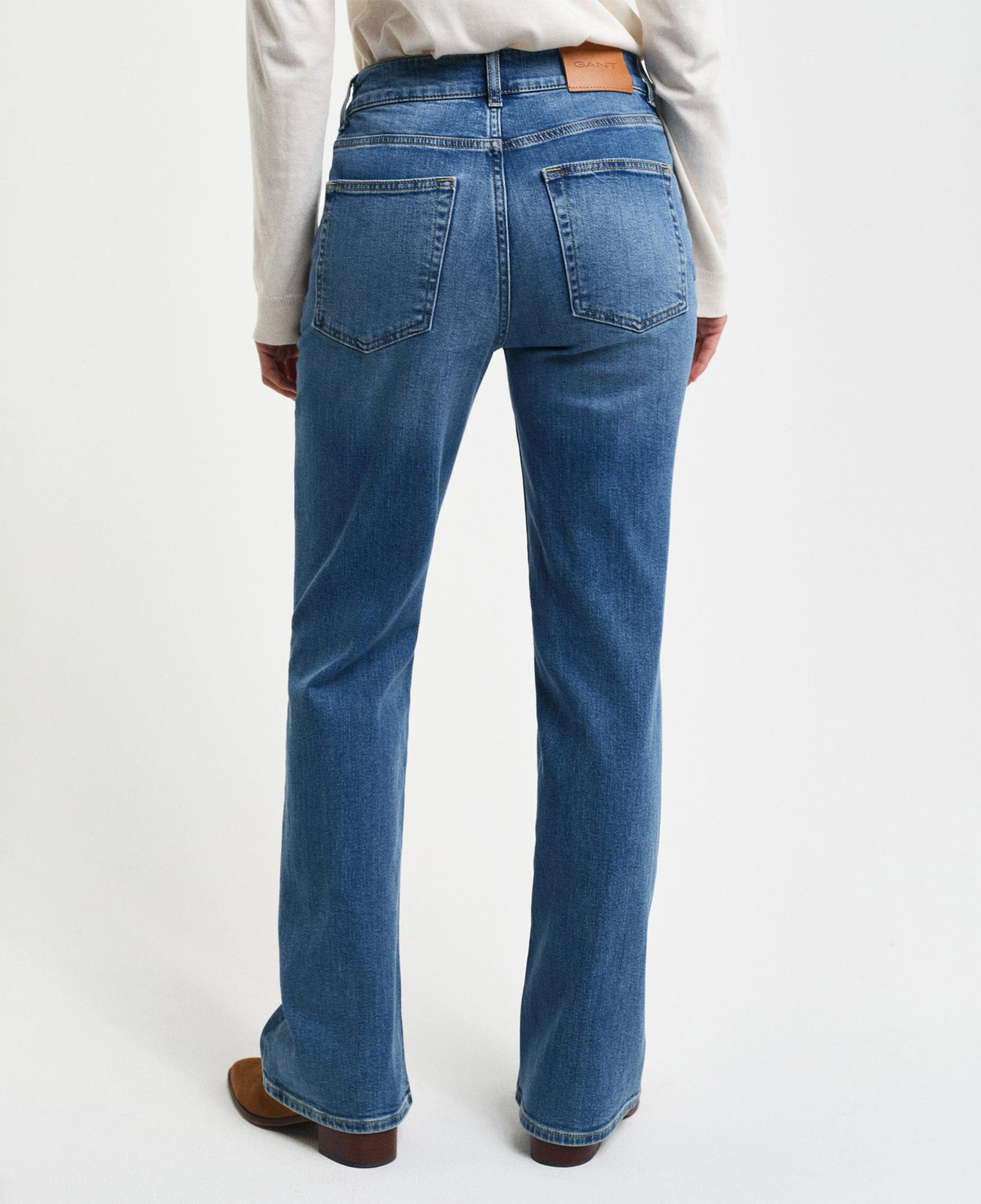 GANT Kadın Mavi Slim Fit Flare Jean Pantolon