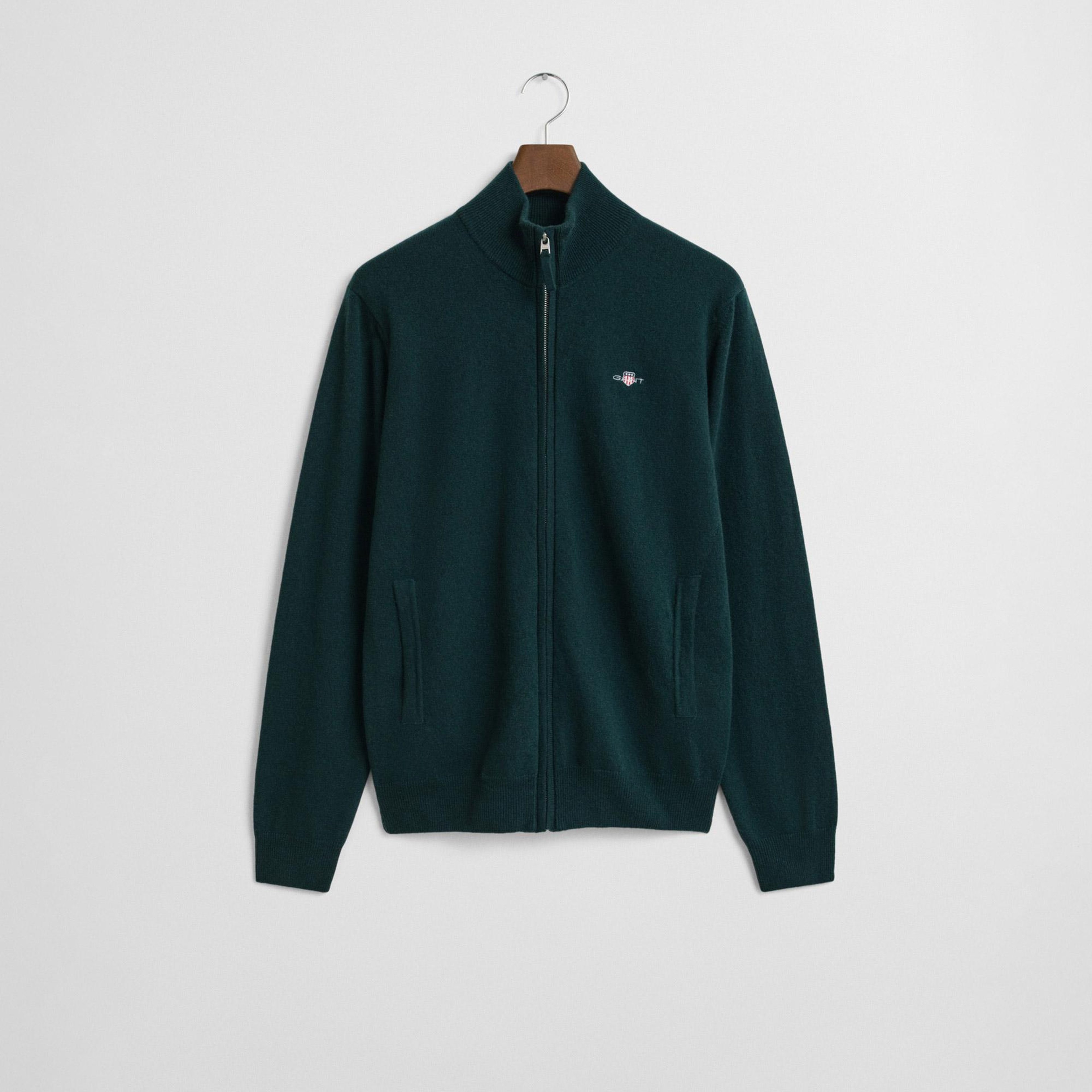 GANT Erkek Yeşil Regular Fit  Yün Hırka