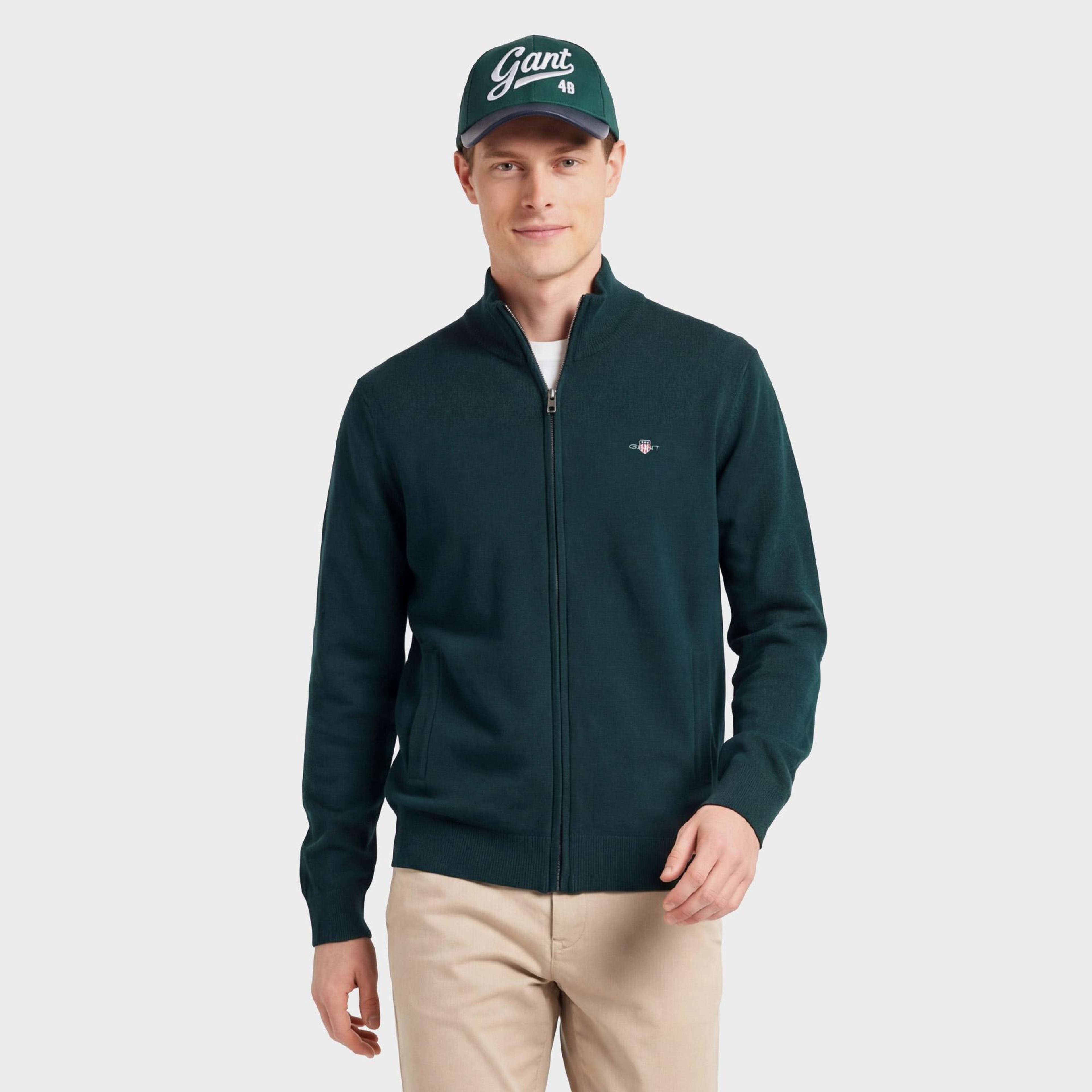 GANT Erkek Yeşil Regular Fit  Yün Hırka