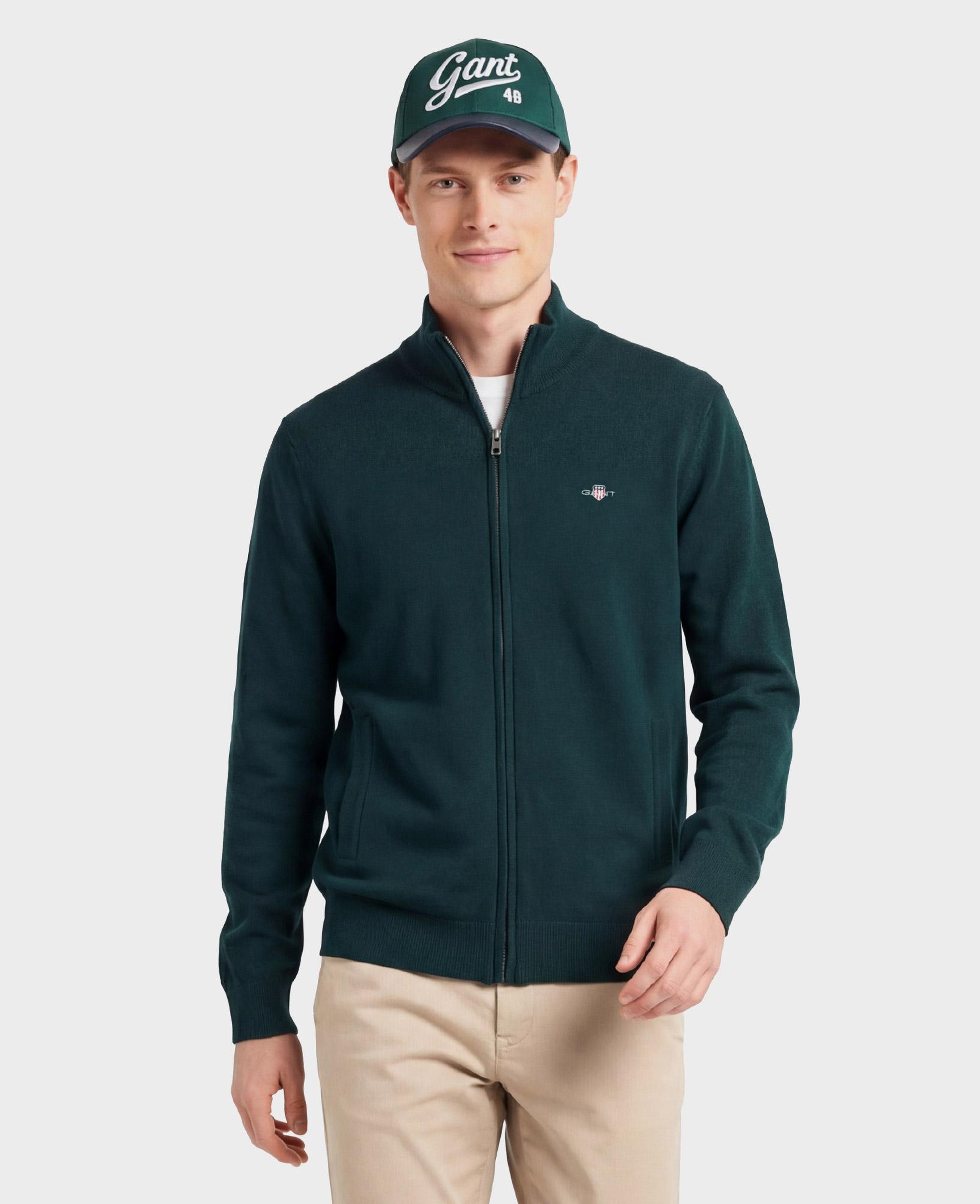 GANT Erkek Yeşil Regular Fit Yün Hırka
