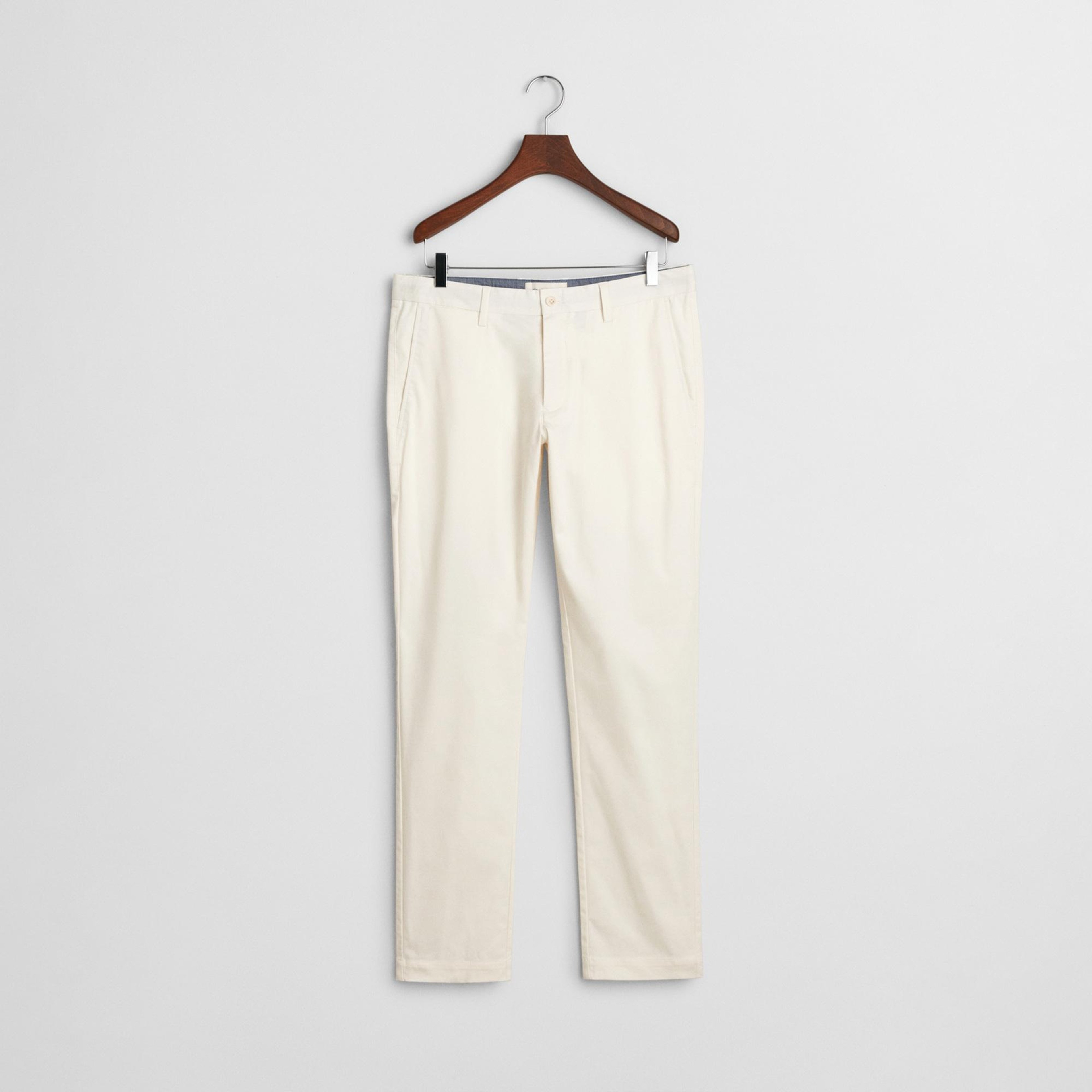GANT Erkek Beyaz Slim Fit Pantolon