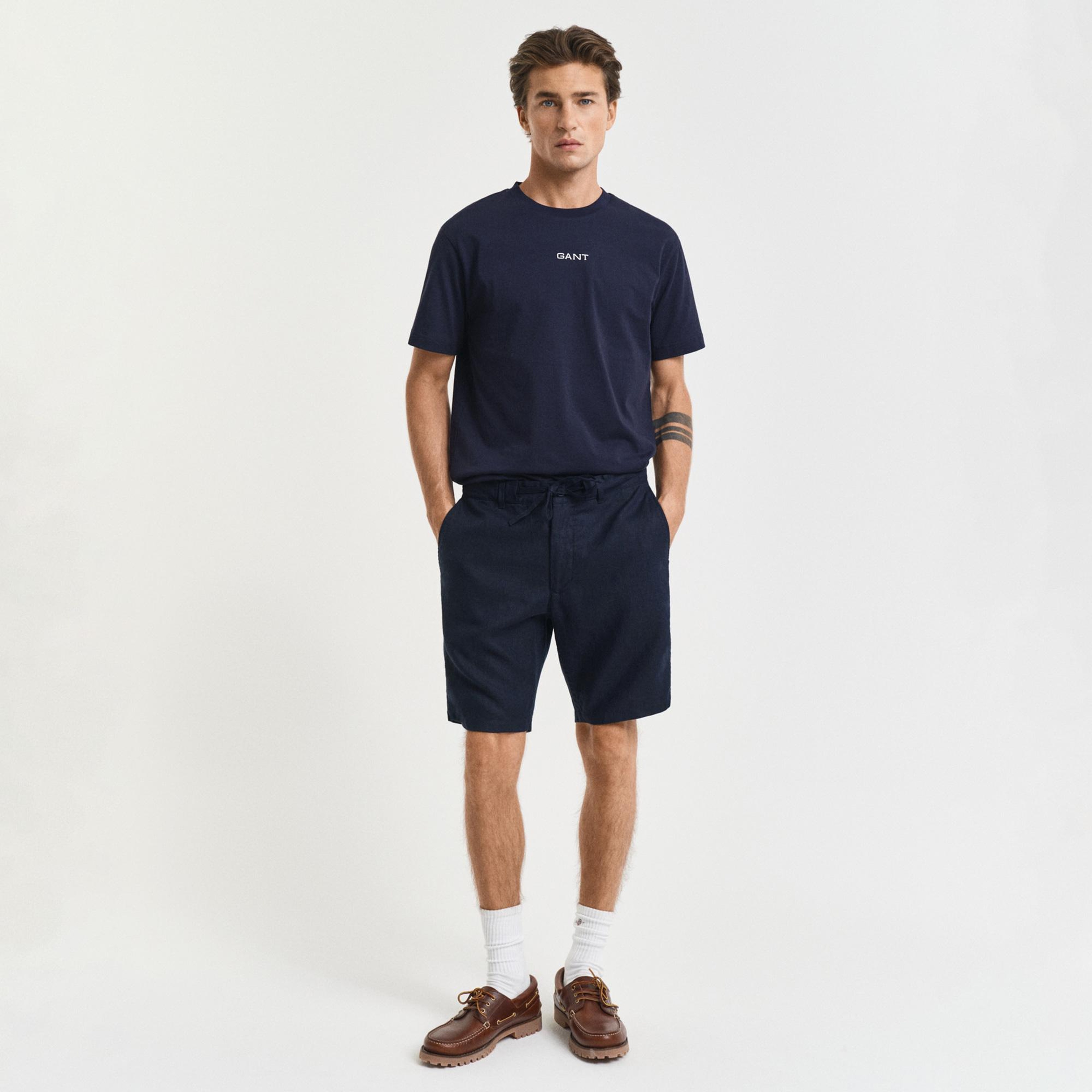 GANT Erkek Lacivert Relaxed Fit Şort