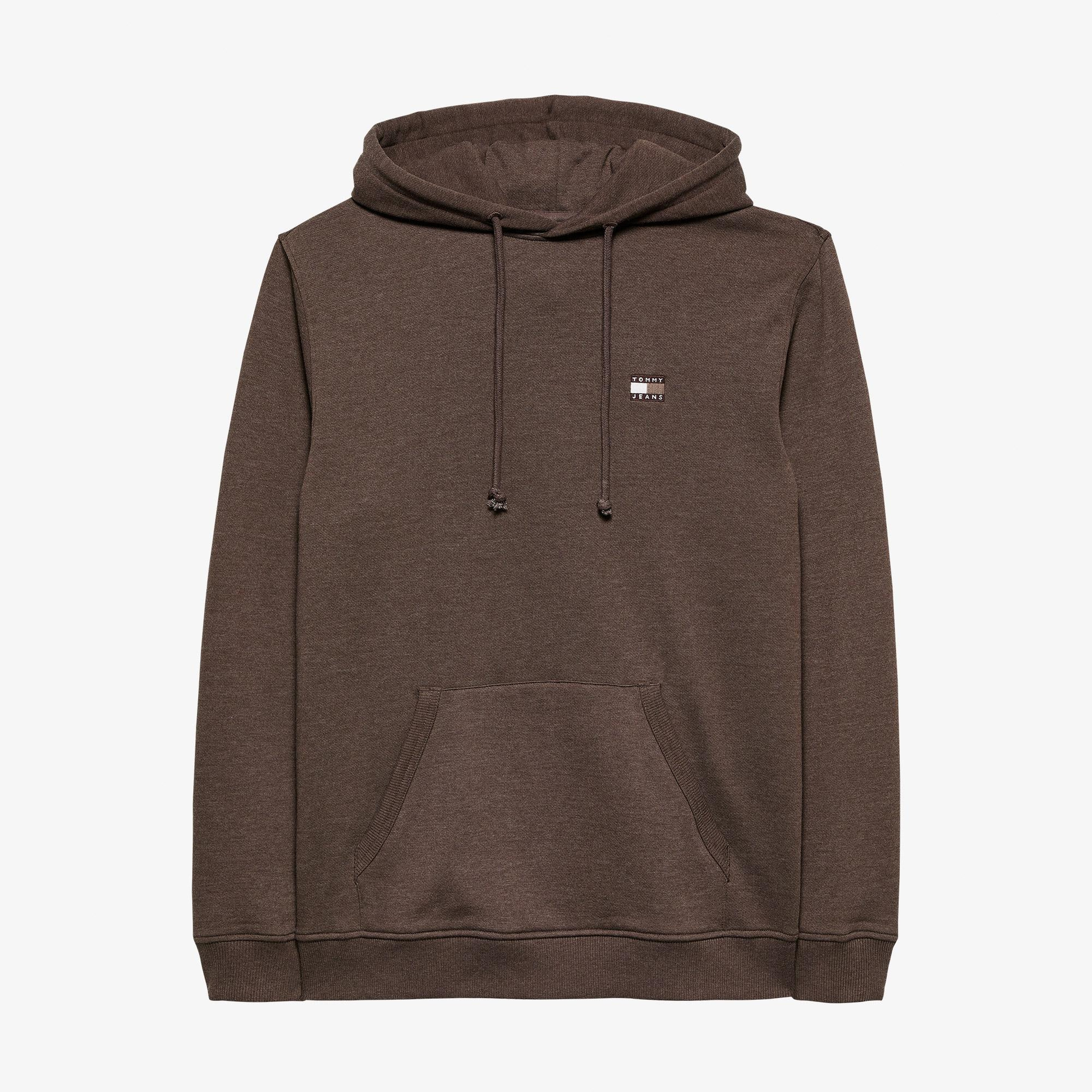 Tommy Hilfiger Jeans Regular Badge Erkek Kahverengi Sweatshirt
