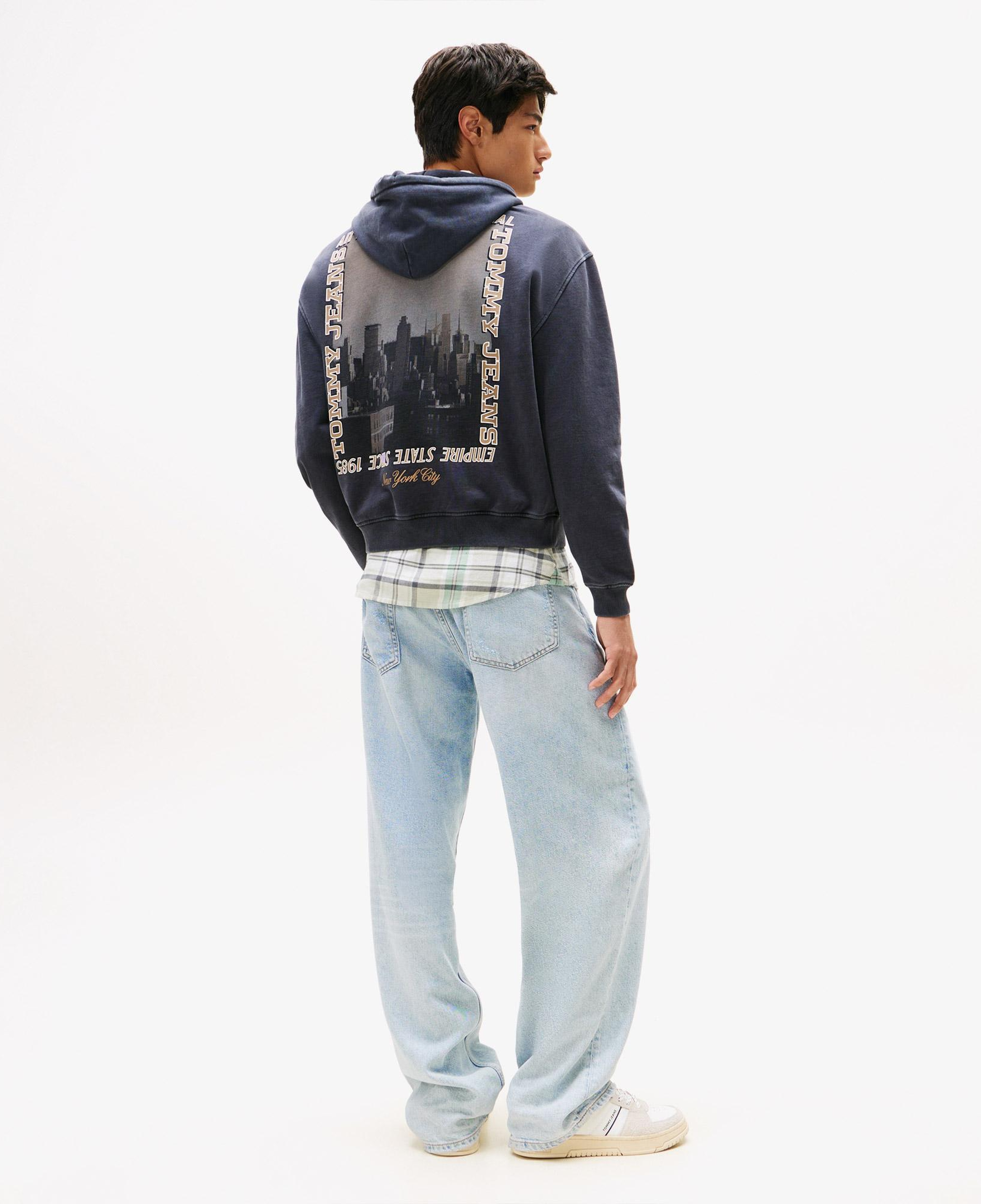 Tommy Hilfiger 90s Back Photo Print Erkek Lacivert Sweatshirt