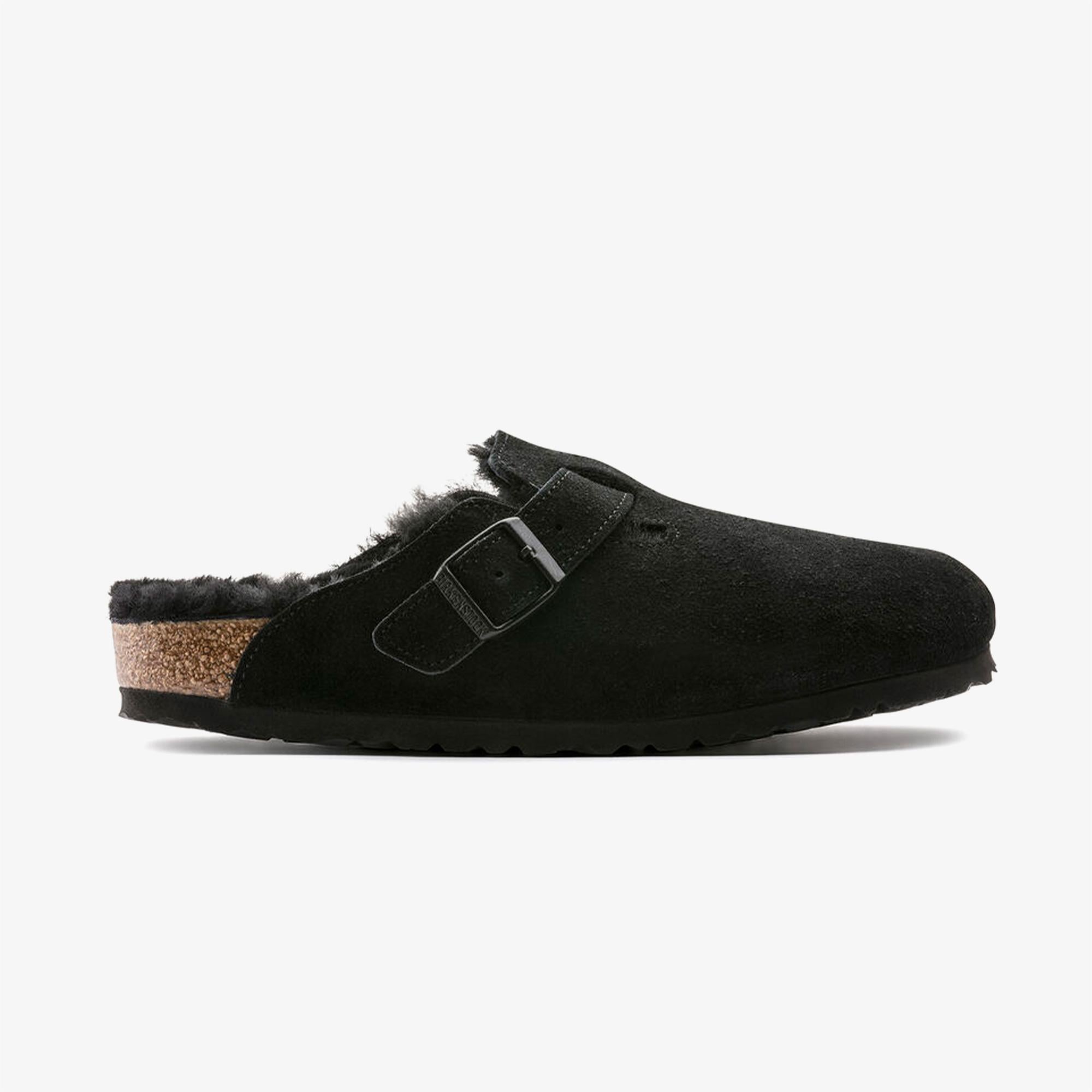 Birkenstock Boston Fell VI Unisex Siyah Terlik