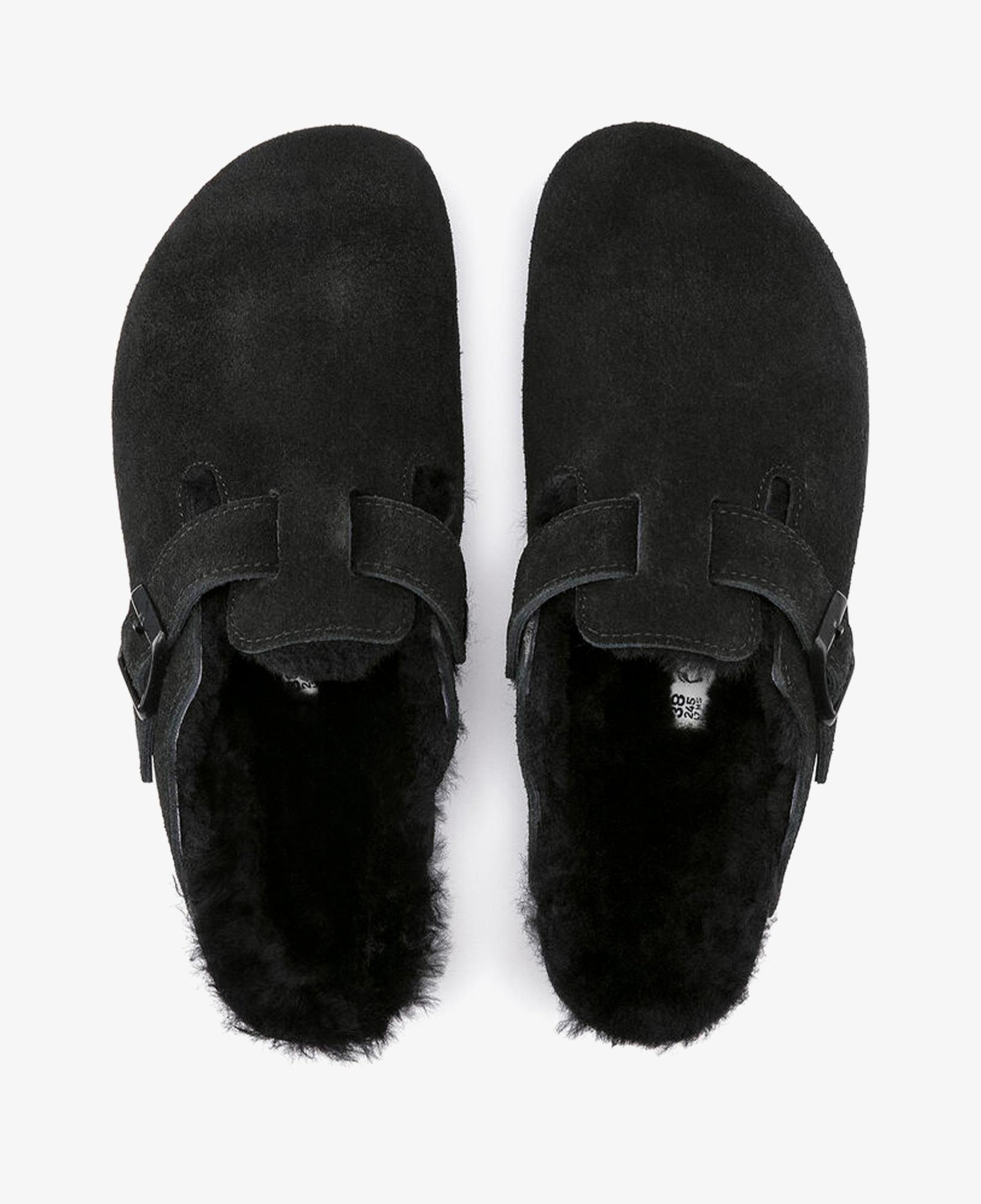 Birkenstock Boston Fell VI Unisex Siyah Terlik