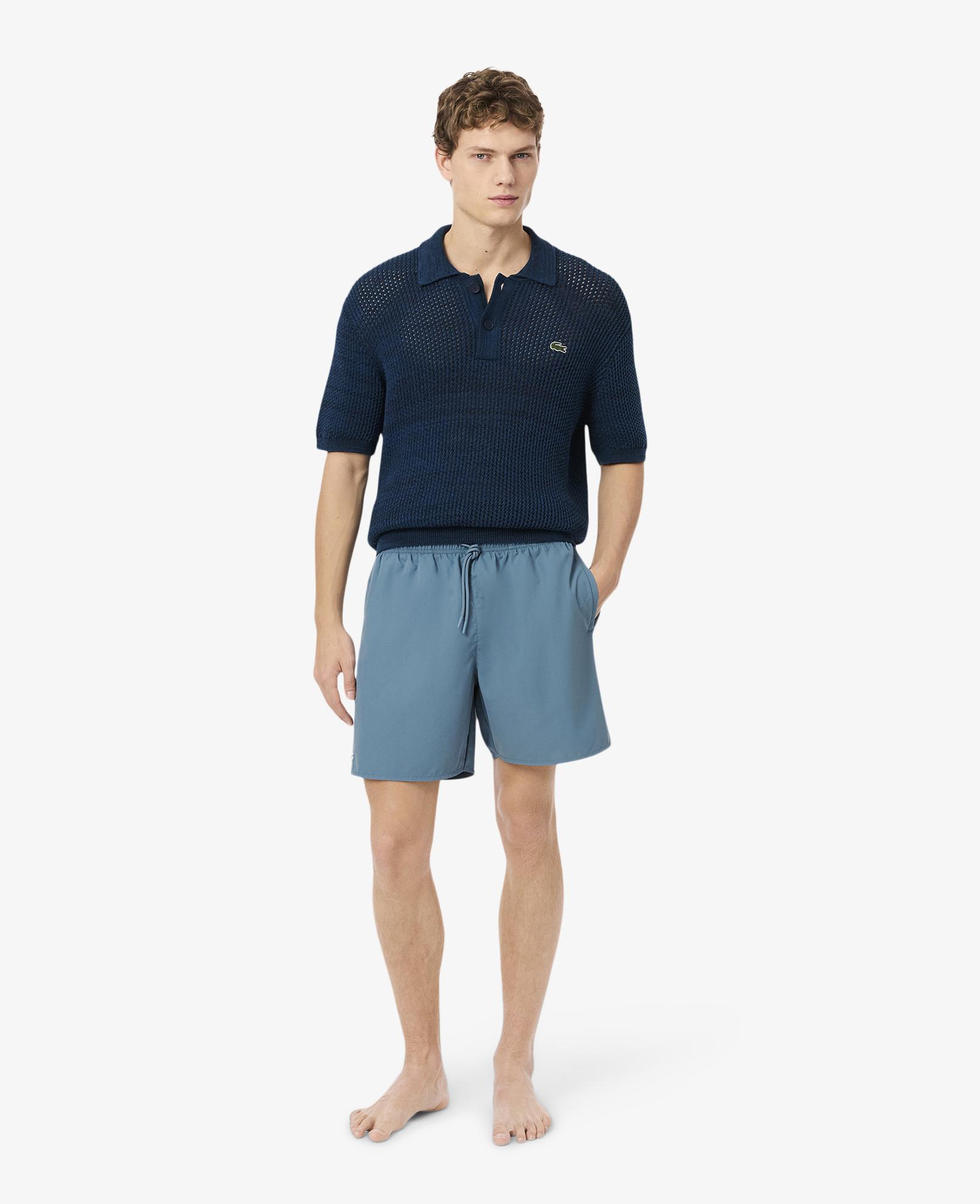 Lacoste Monochrome Erkek Mavi Deniz Şortu