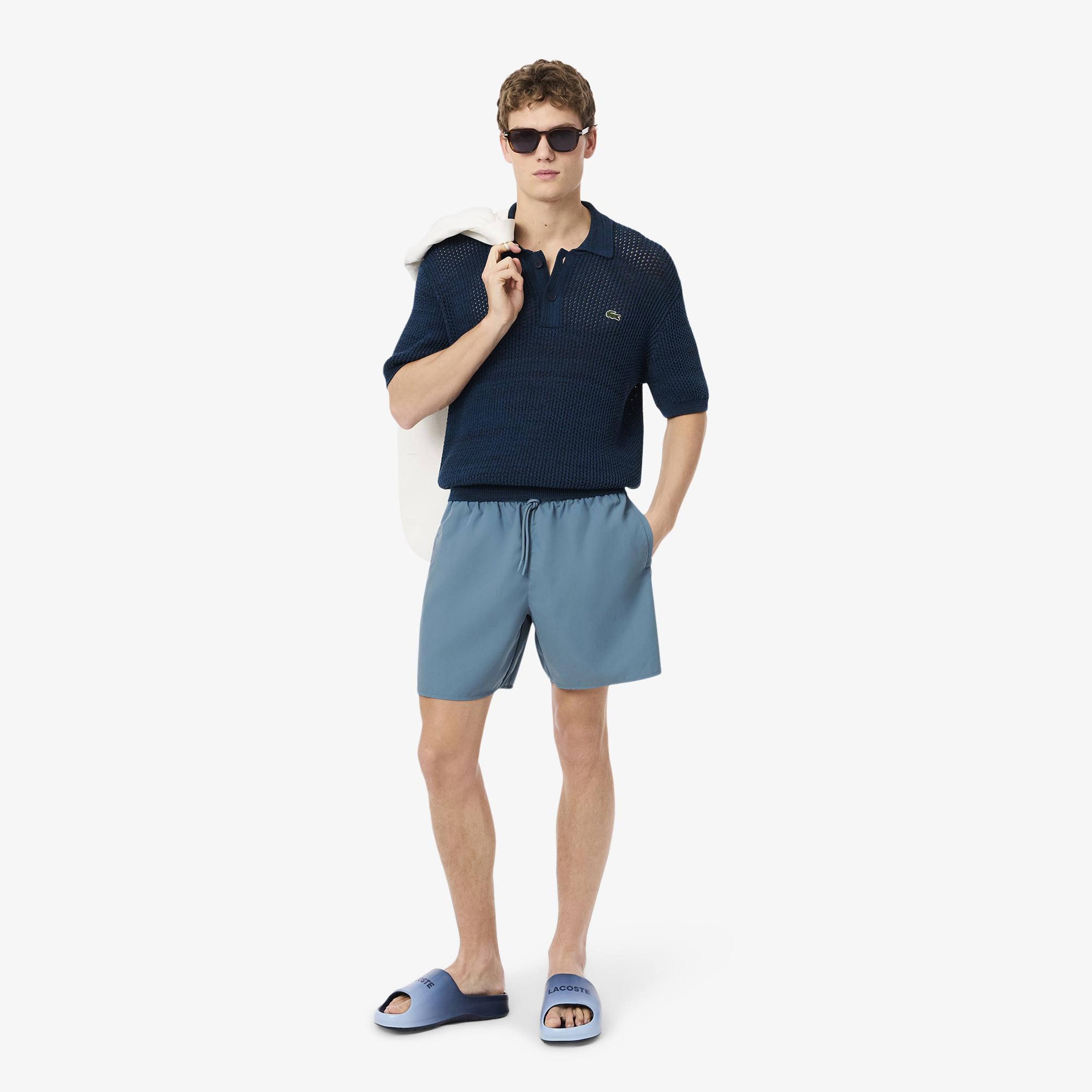 Lacoste Monochrome Erkek Mavi Deniz Şortu