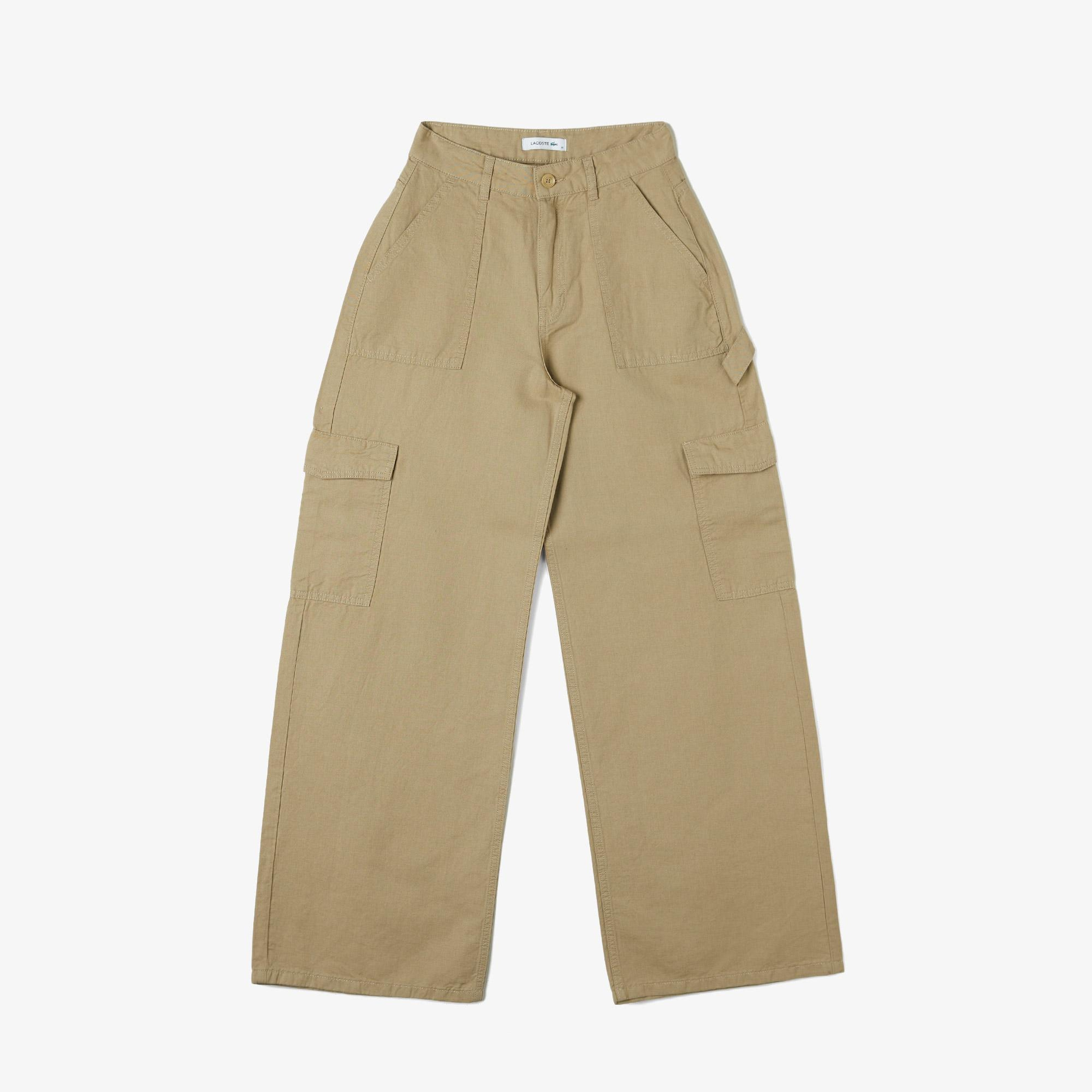 Lacoste Loose Fit Kadın Bej Pantolon