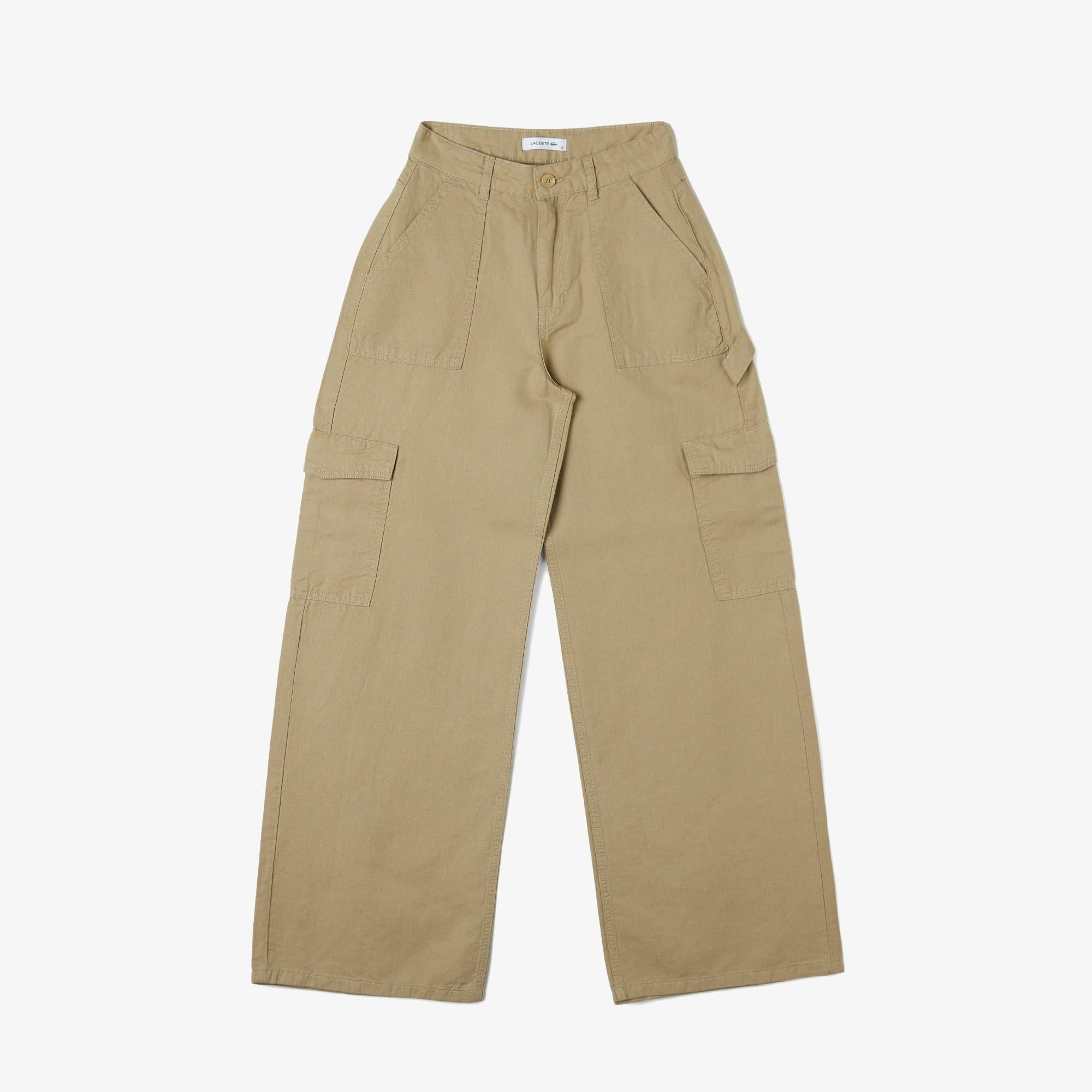 Lacoste Loose Fit Kadın Bej Pantolon
