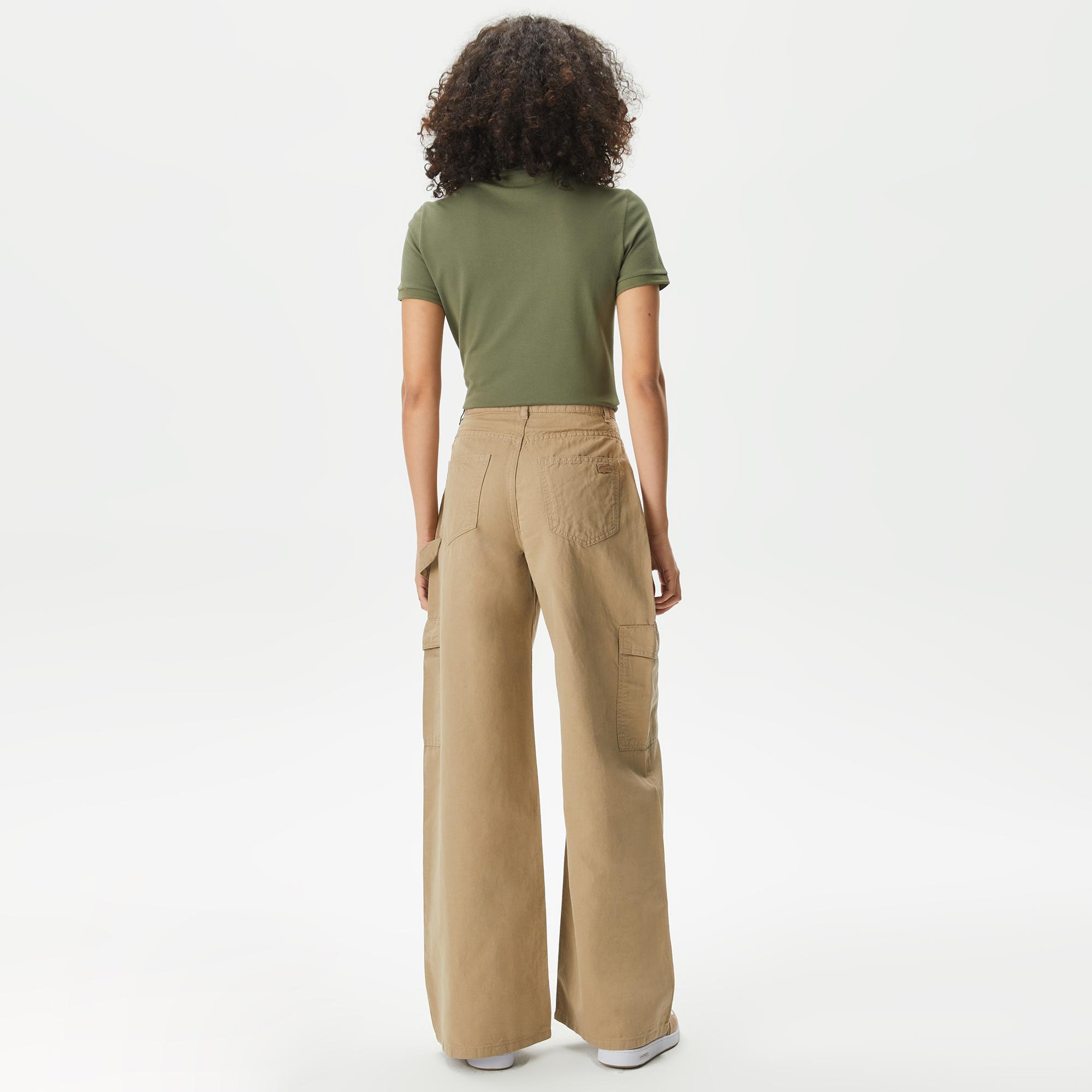 Lacoste Loose Fit Kadın Bej Pantolon