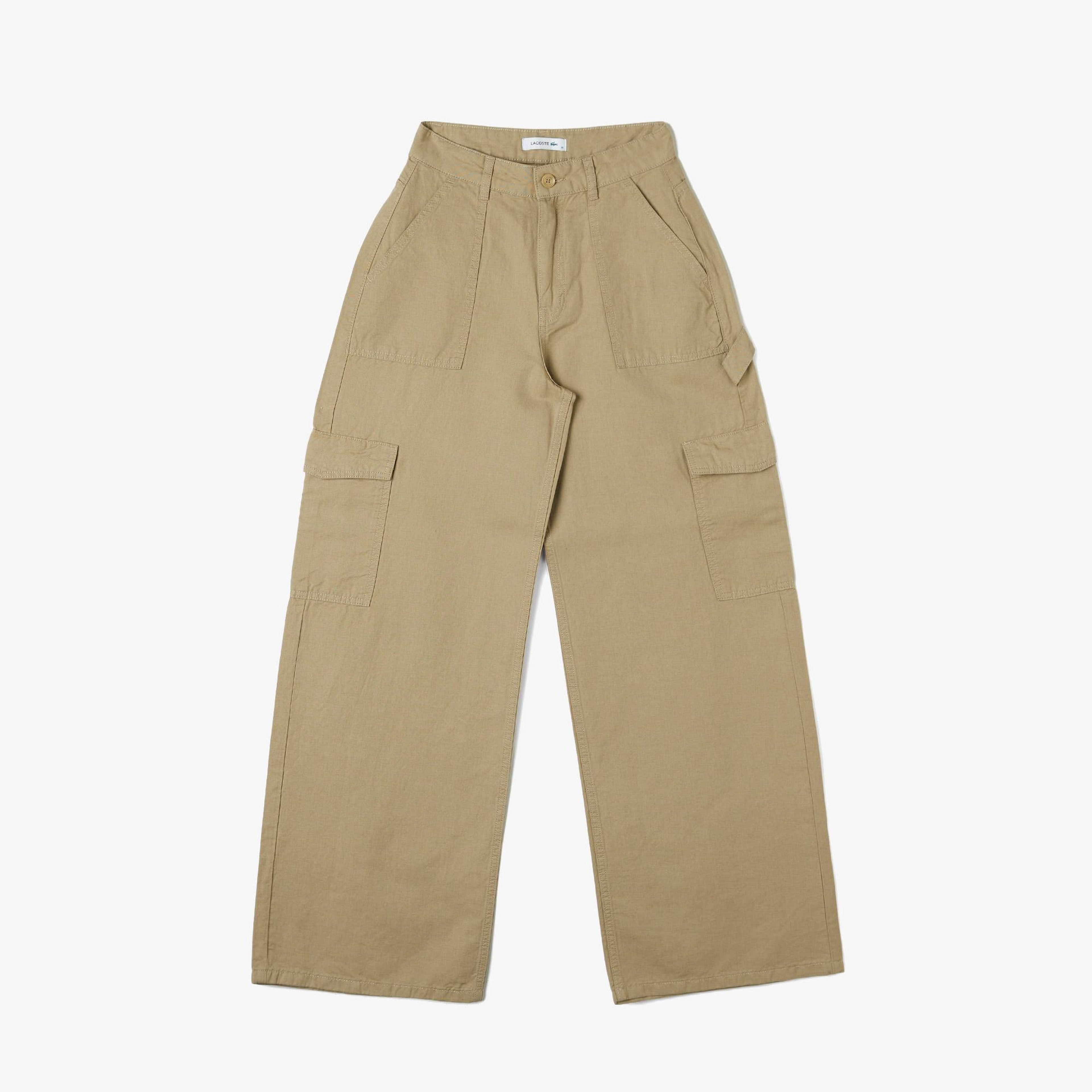 Lacoste Loose Fit Kadın Bej Pantolon