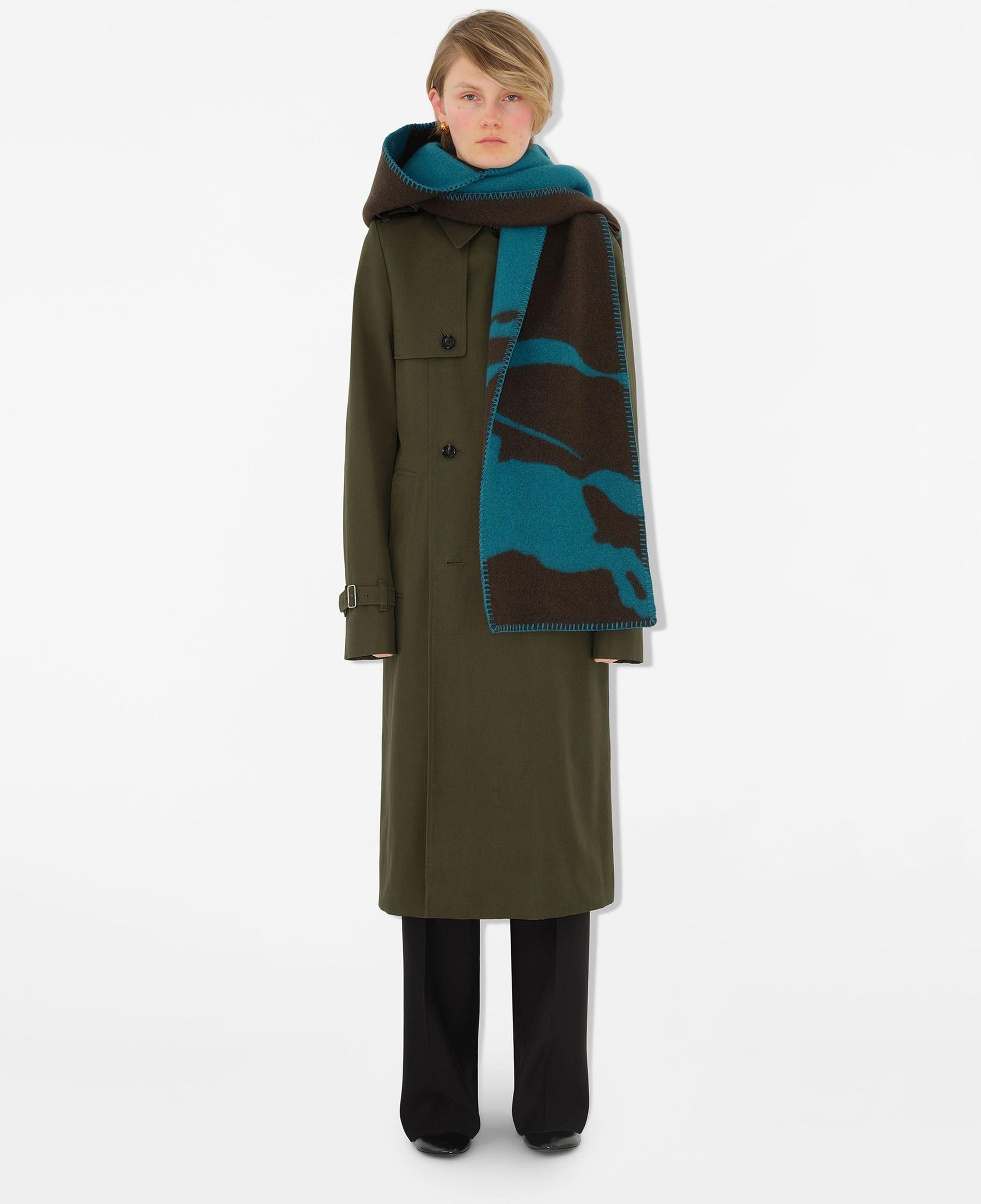 Burberry Kadın Mavi Yün Atkı