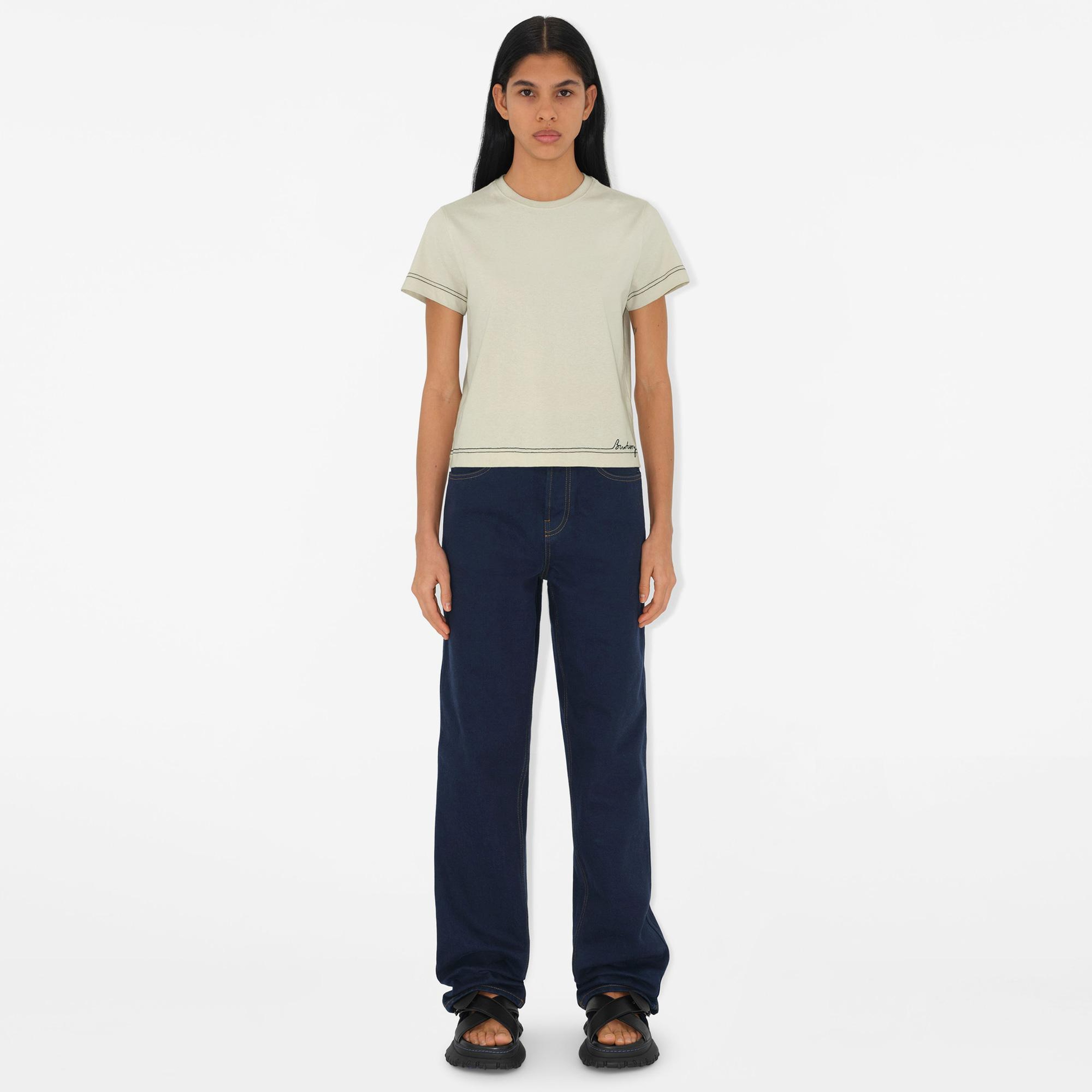 Burberry Kadın Gri T-Shirt