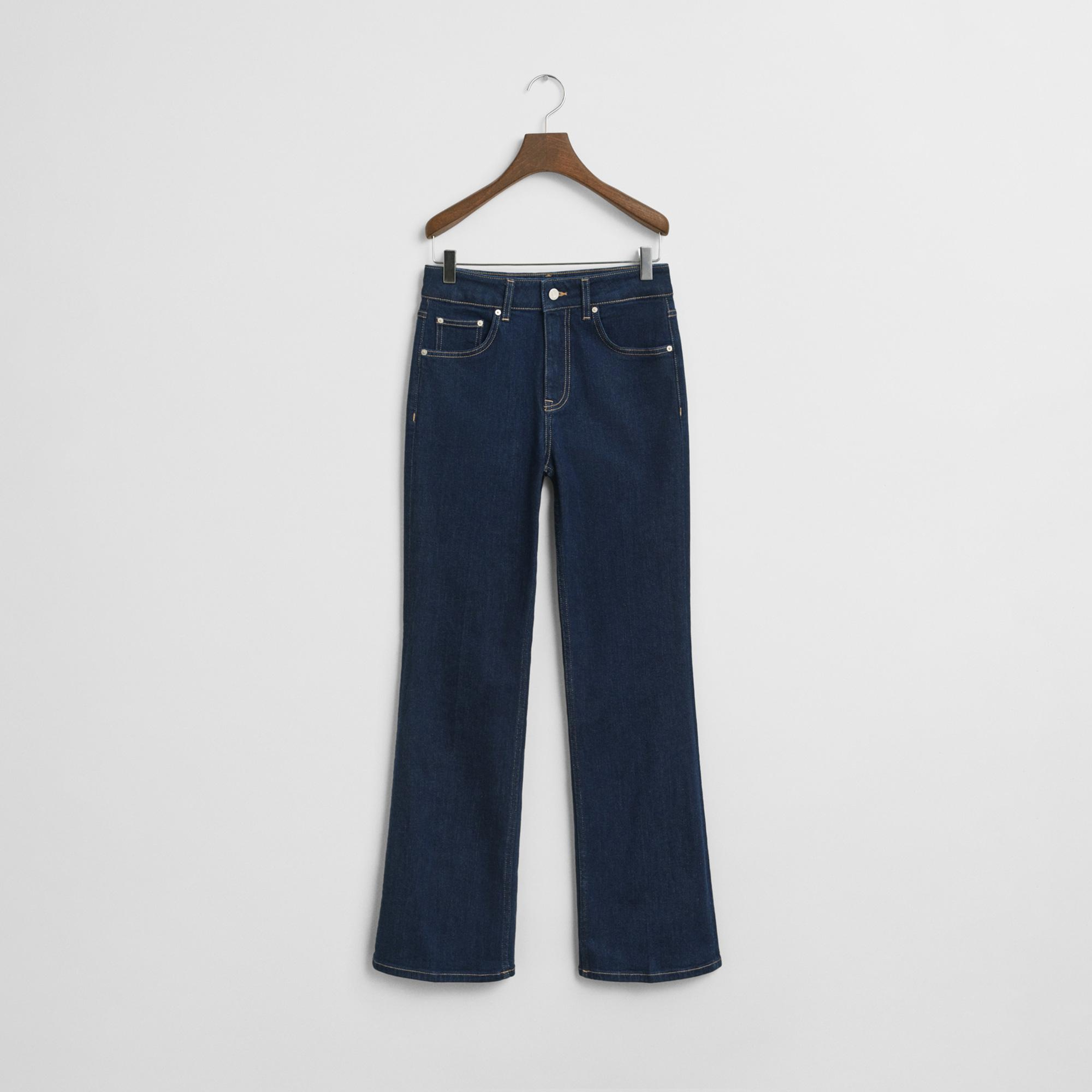 GANT Kadın Lacivert Slim Fit Flare Jean