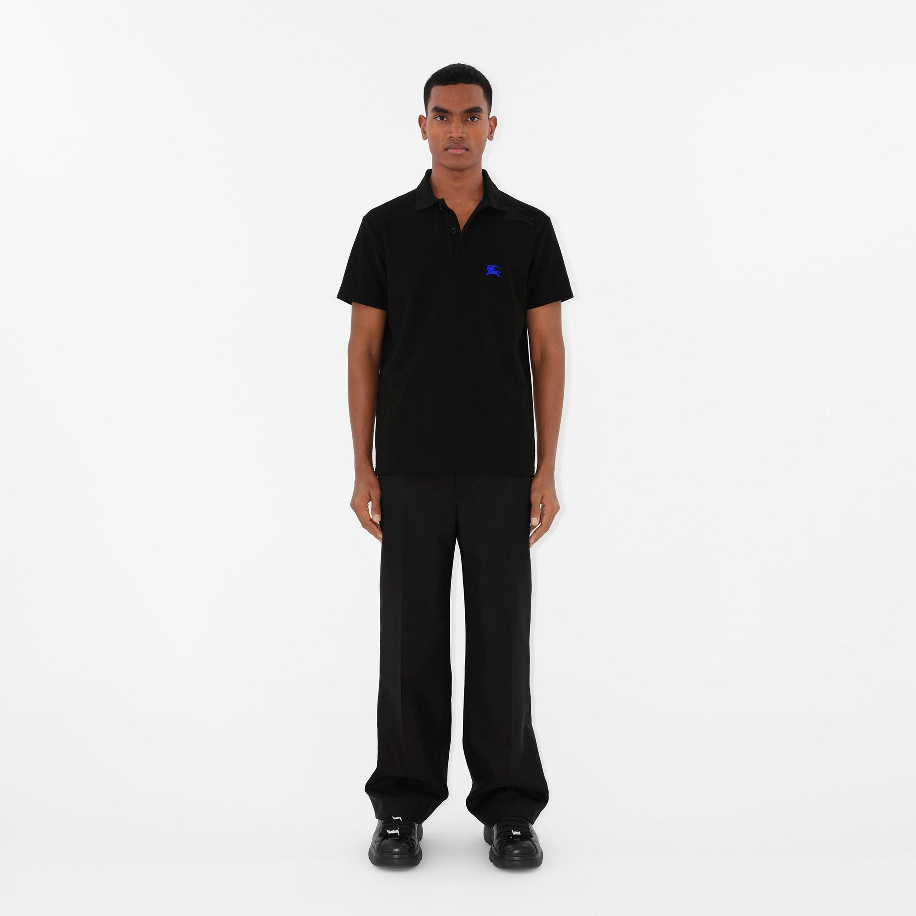 Burberry Pamuklu Erkek Siyah Polo