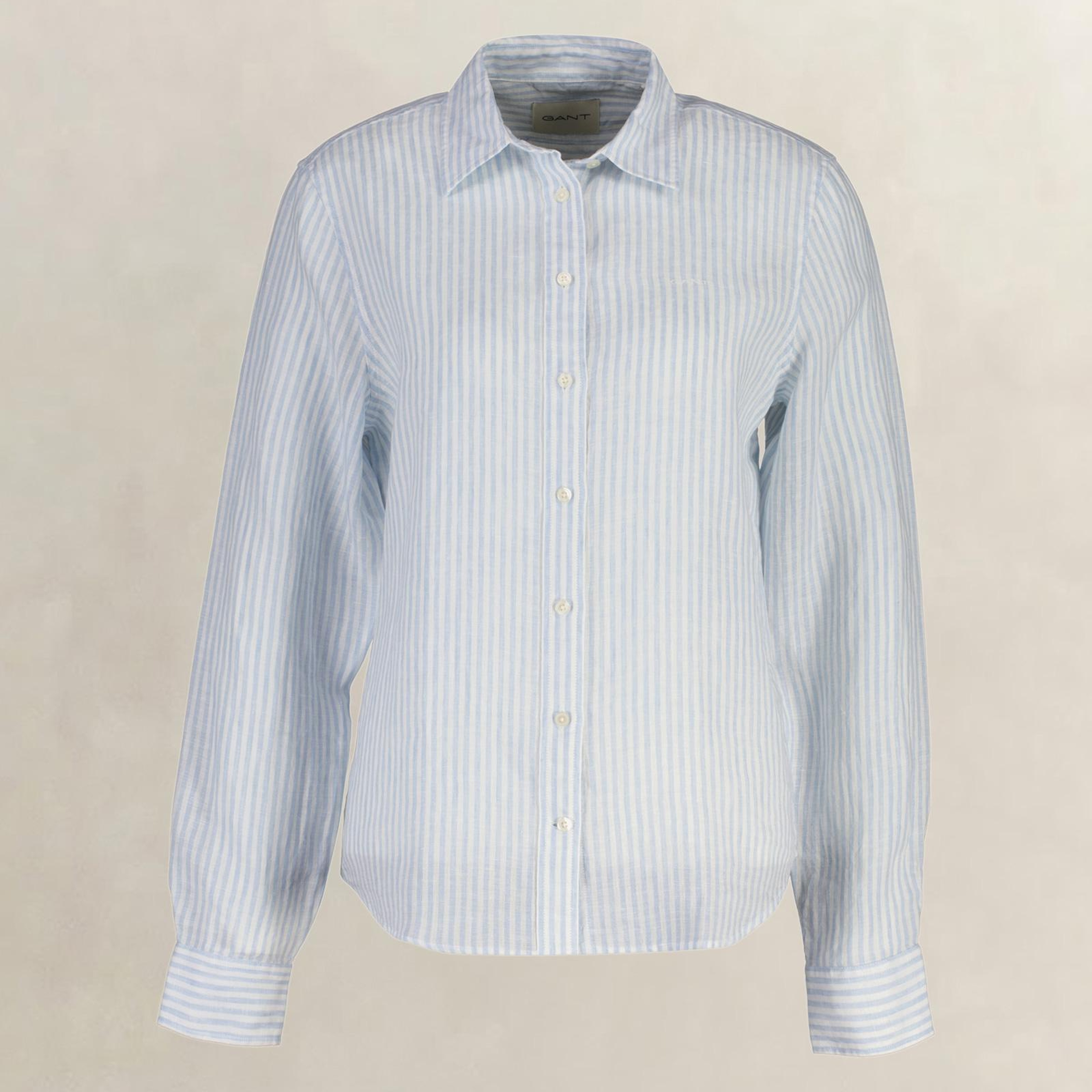 GANT Kadın Mavi Regular Fit Çizgili Gömlek