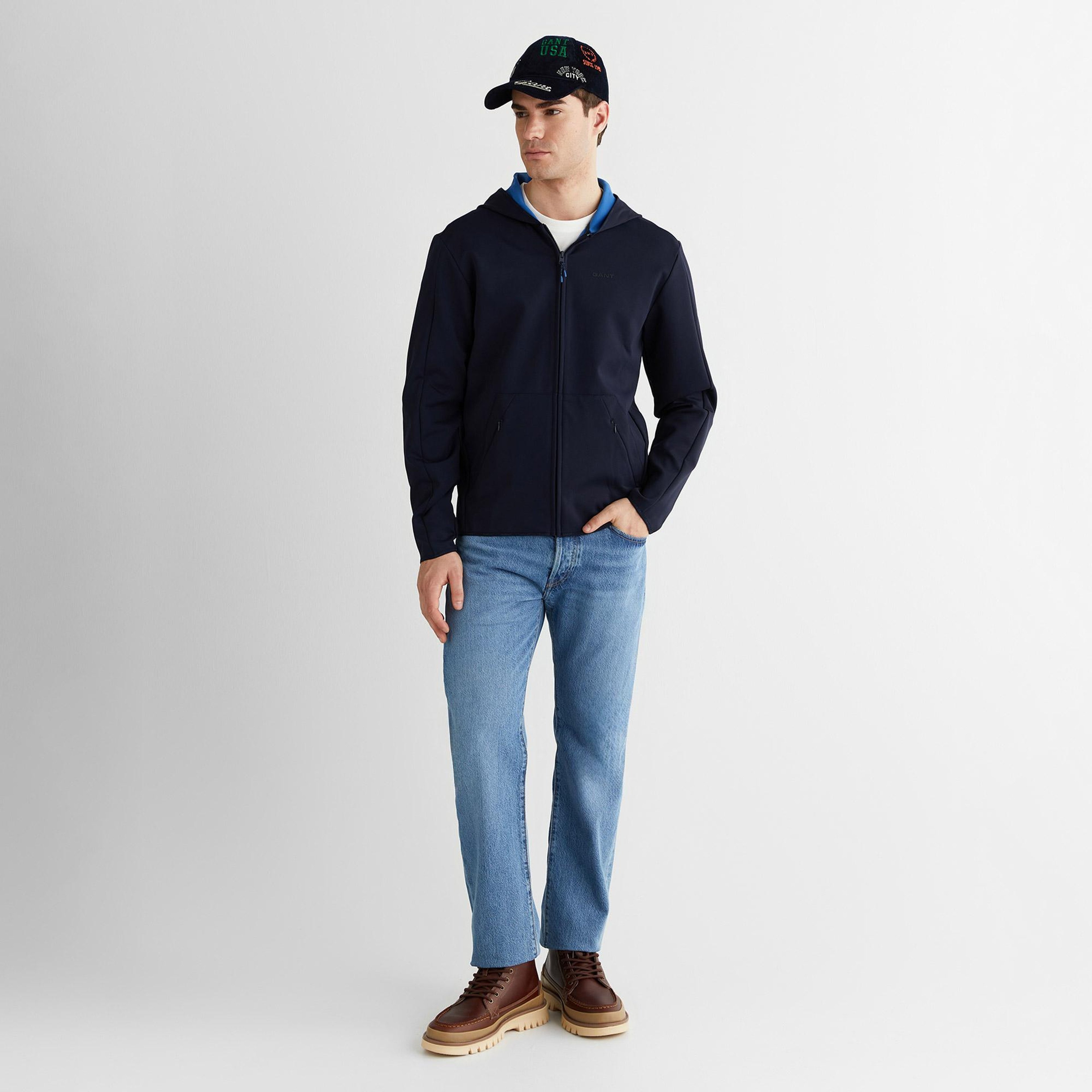 GANT Erkek Lacivert Regular Fit Fermuarlı Ceket