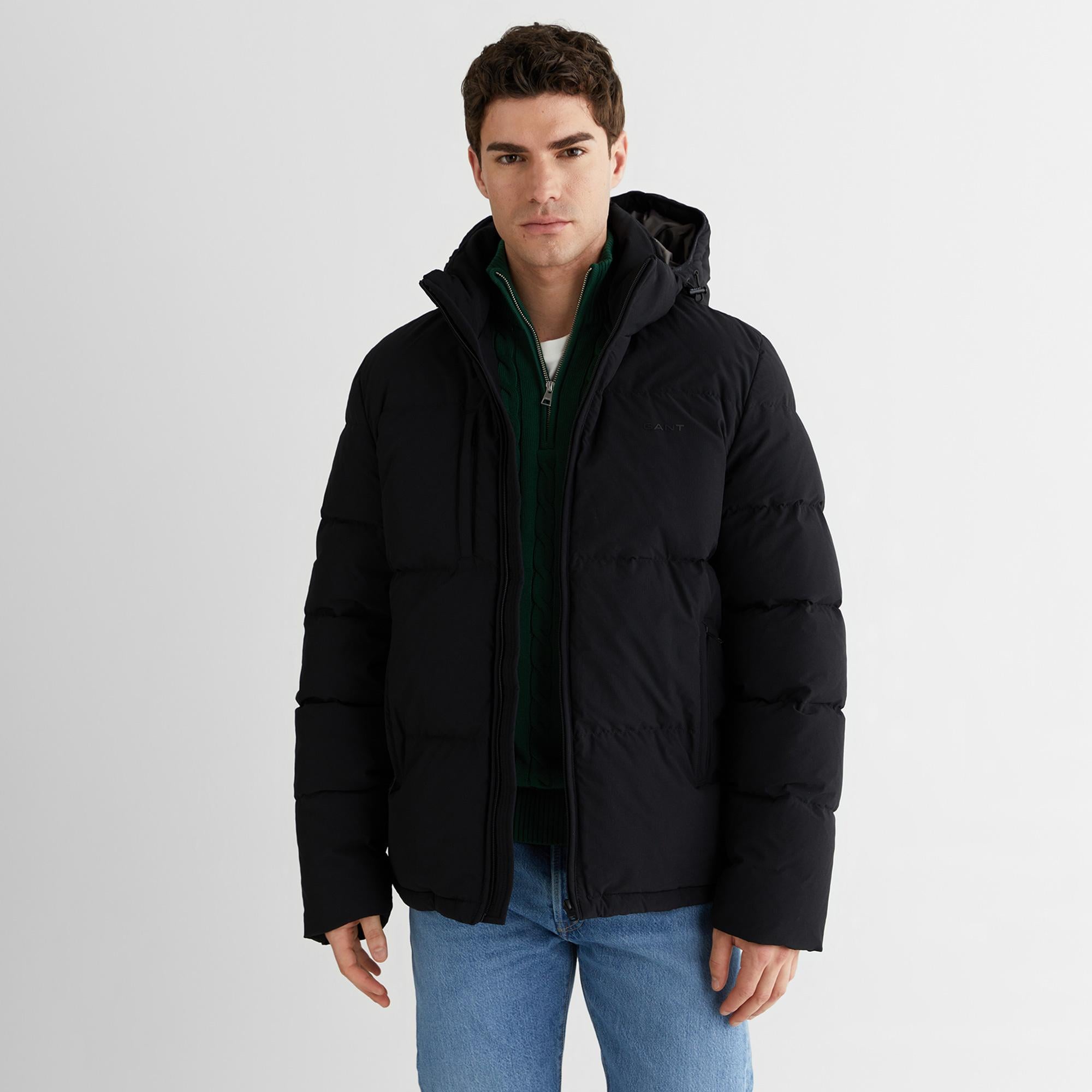 GANT Erkek Siyah Regular Fit Fermuarlı Mont