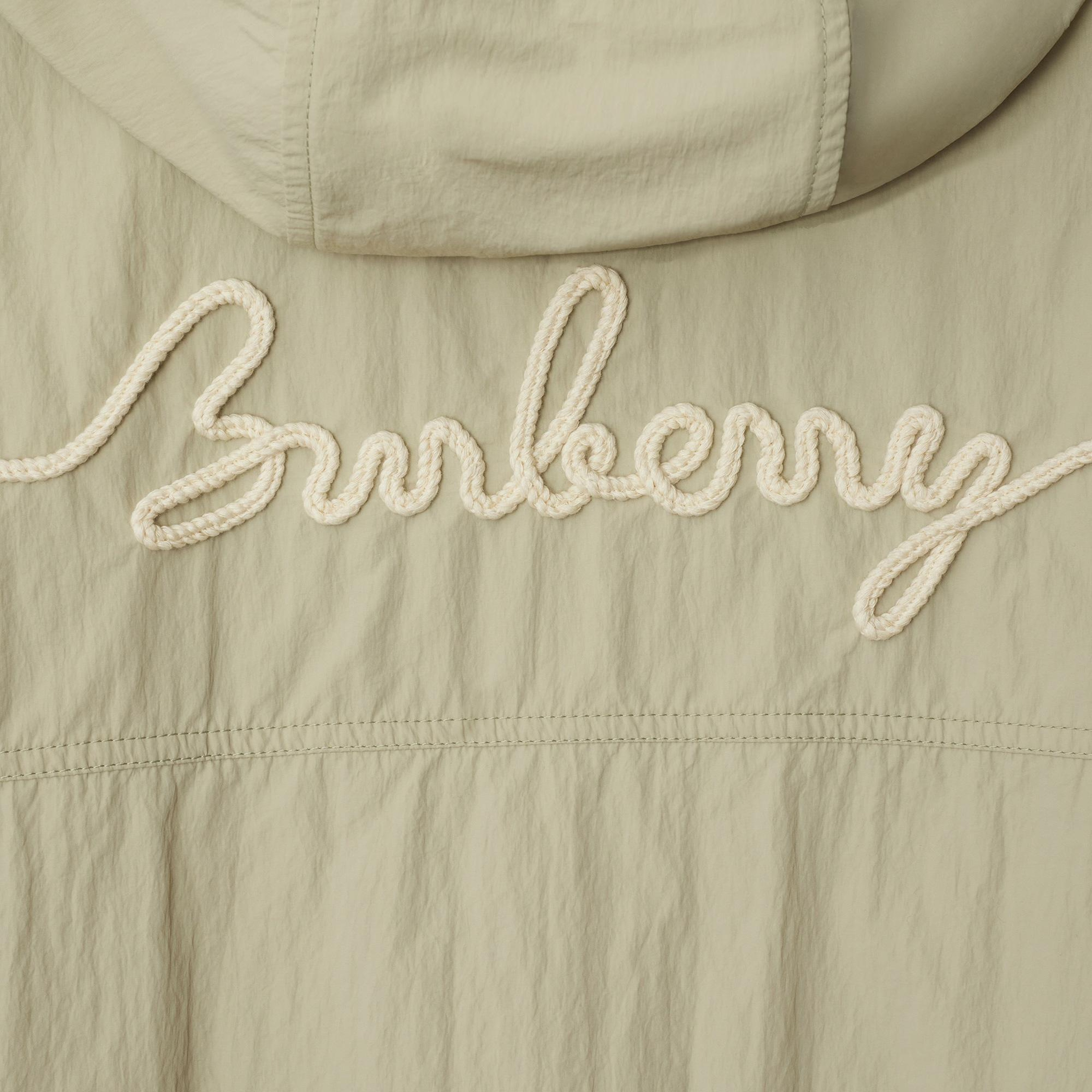 Burberry Tec Knot Logo Nylon Erkek Haki Mont