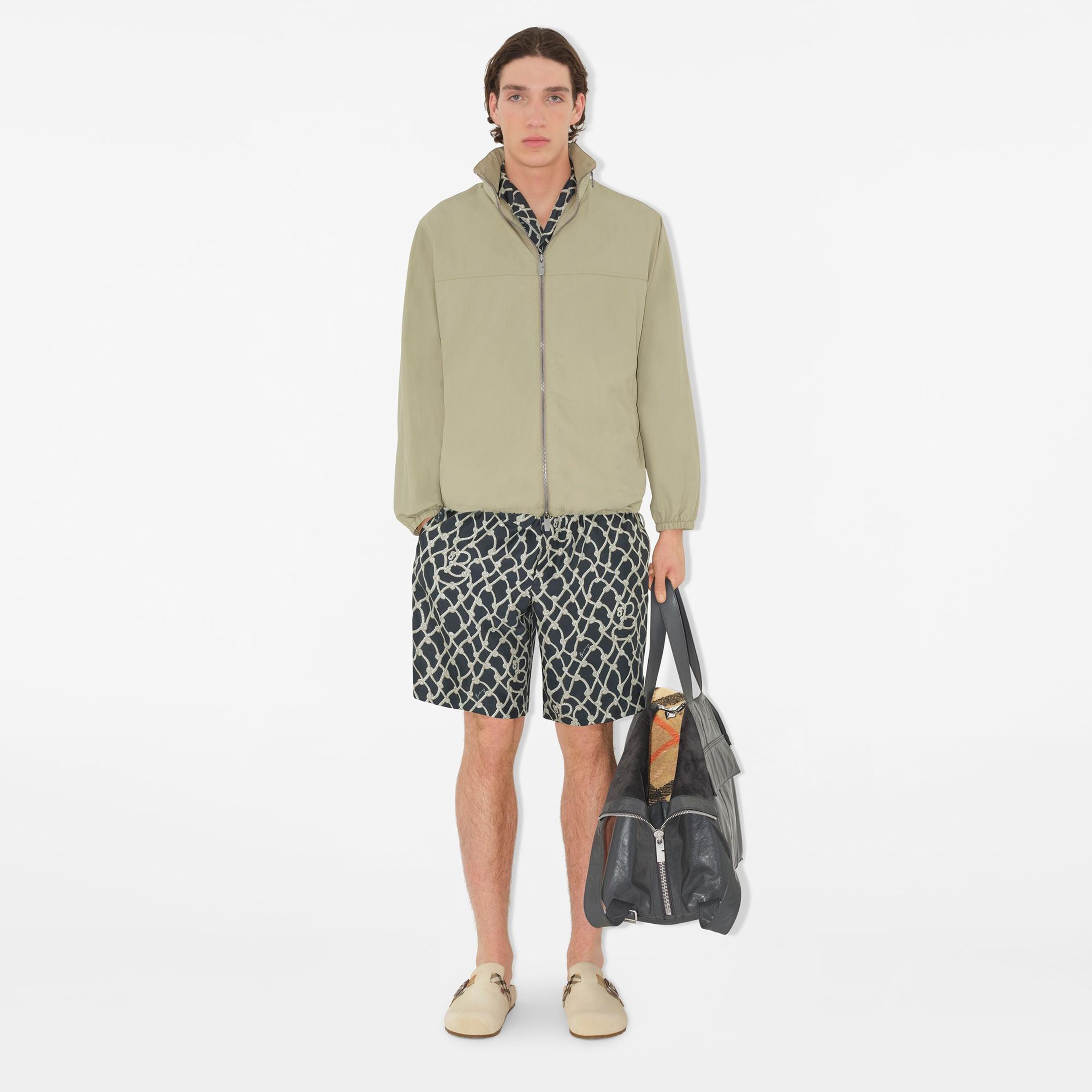 Burberry Tec Knot Logo Nylon Erkek Haki Mont