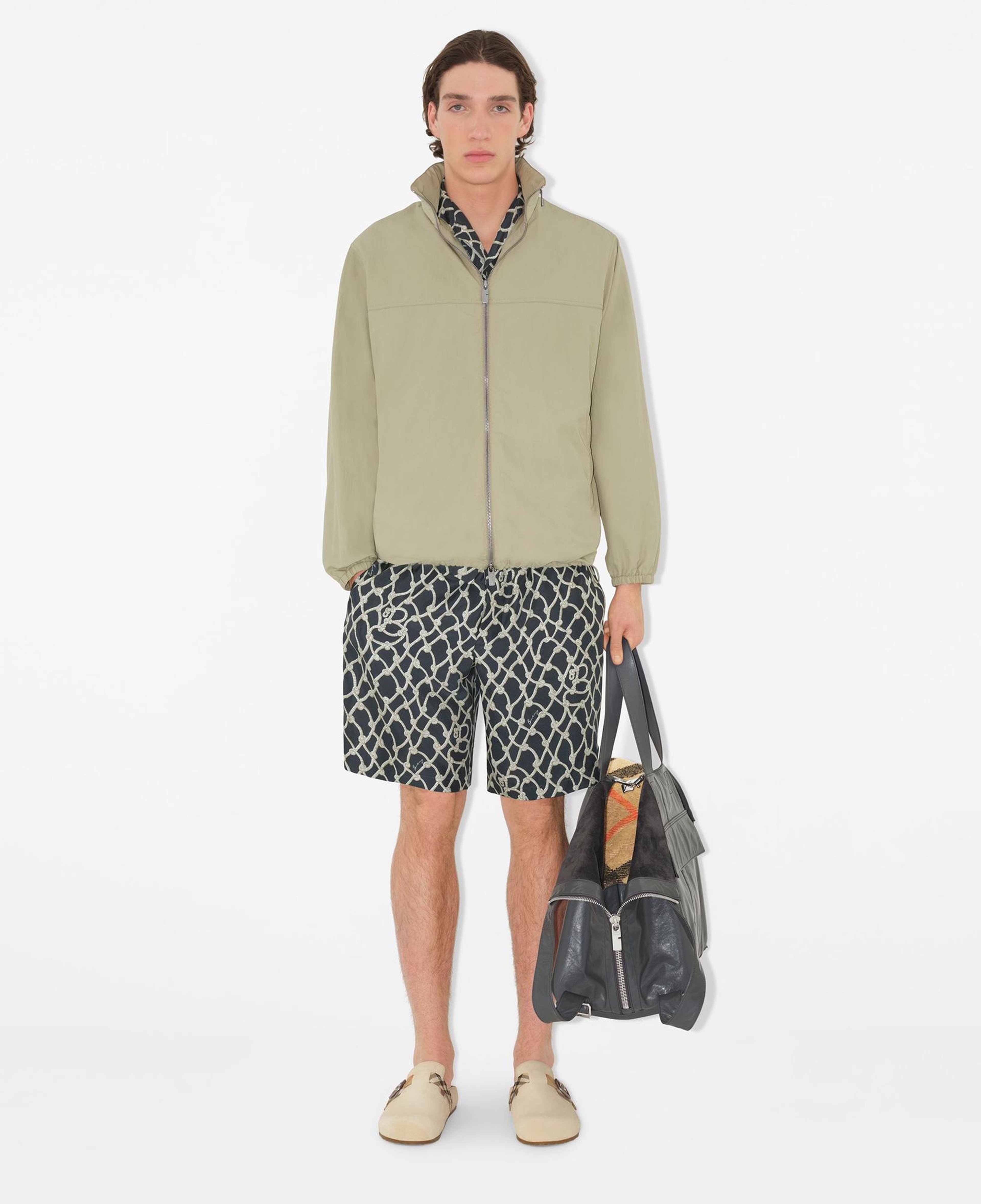 Burberry Tec Knot Logo Nylon Erkek Haki Mont