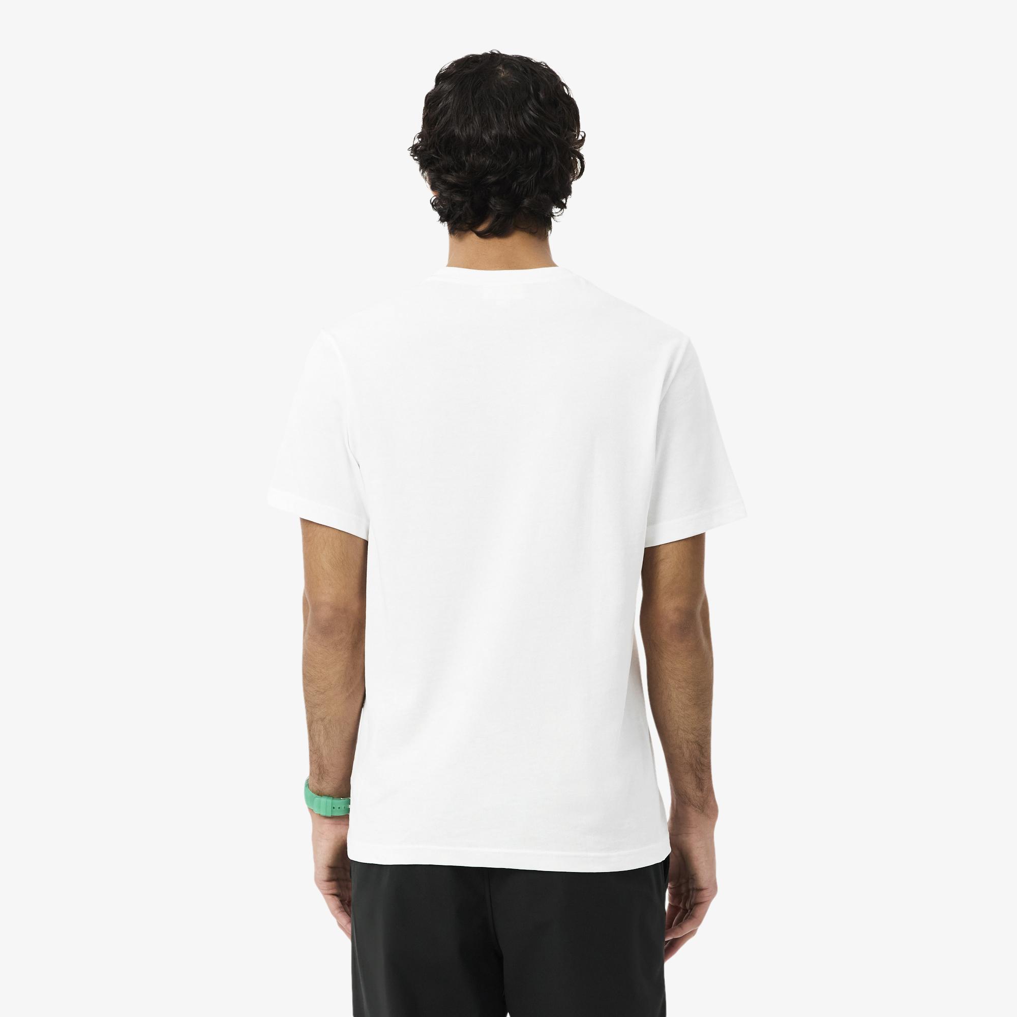 Erkek Regular Fit Bisiklet Yaka Beyaz T-Shirt