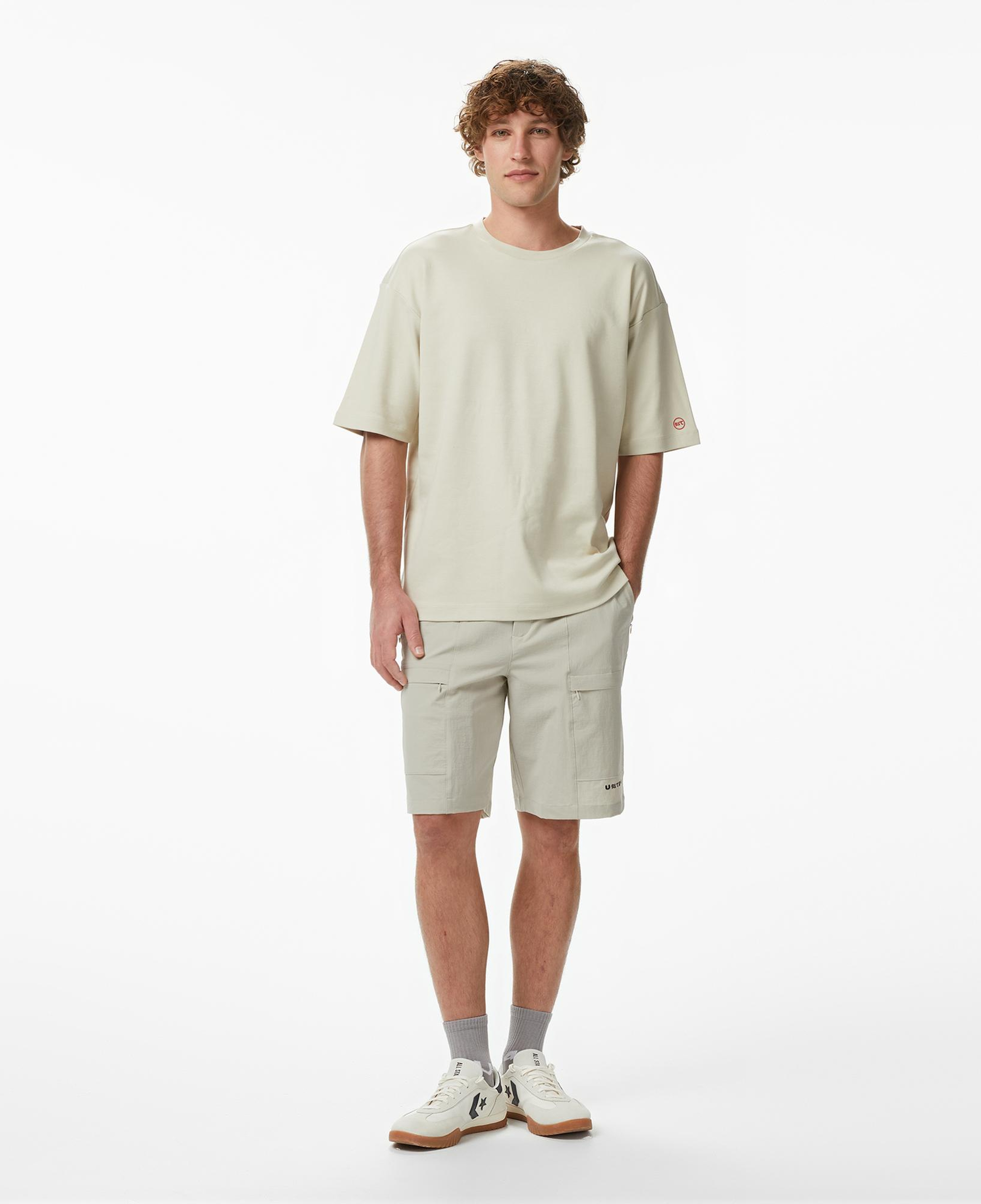 UNITED4 Regular Fit Erkek Krem T-Shirt