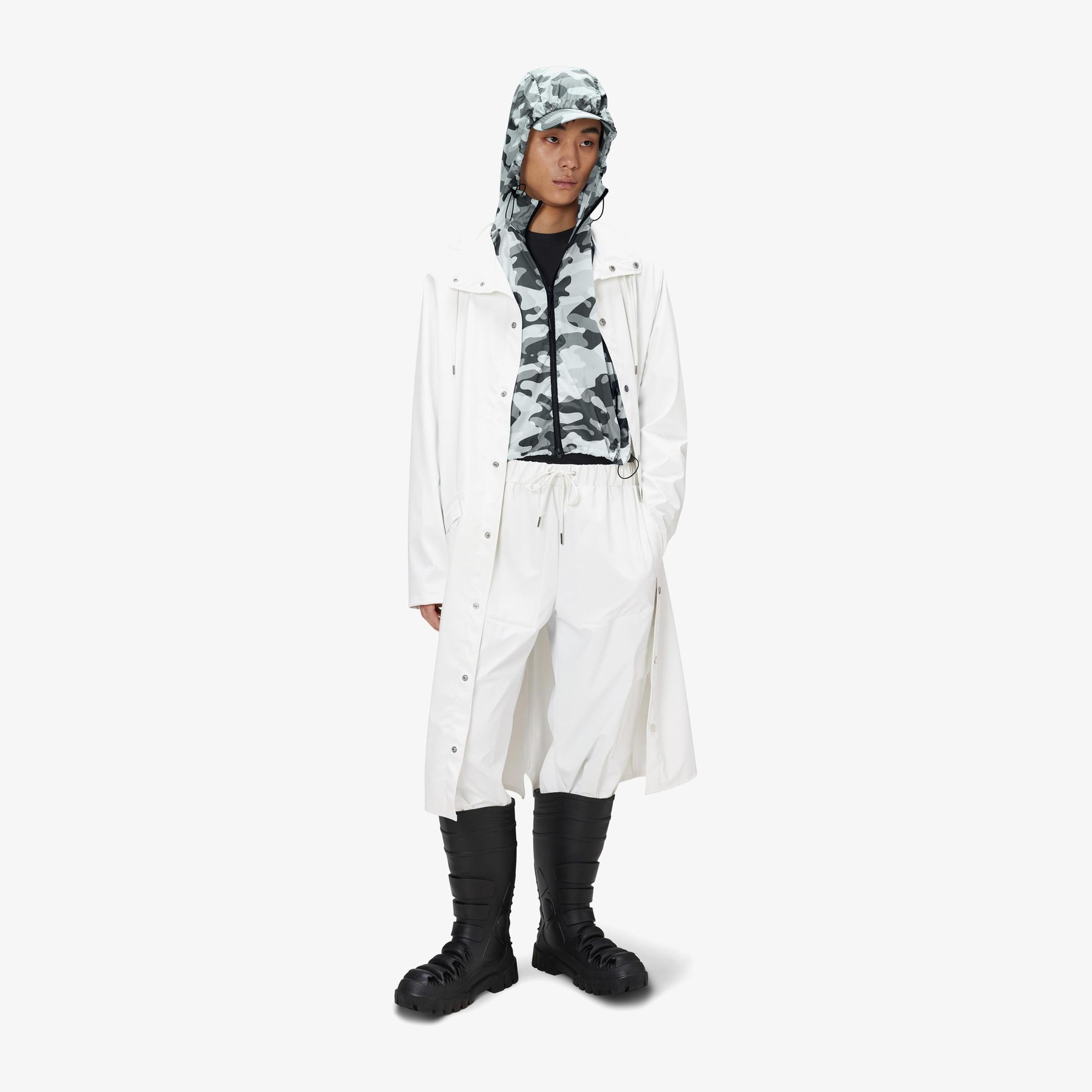 Rains Longer Unisex Beyaz Yağmurluk