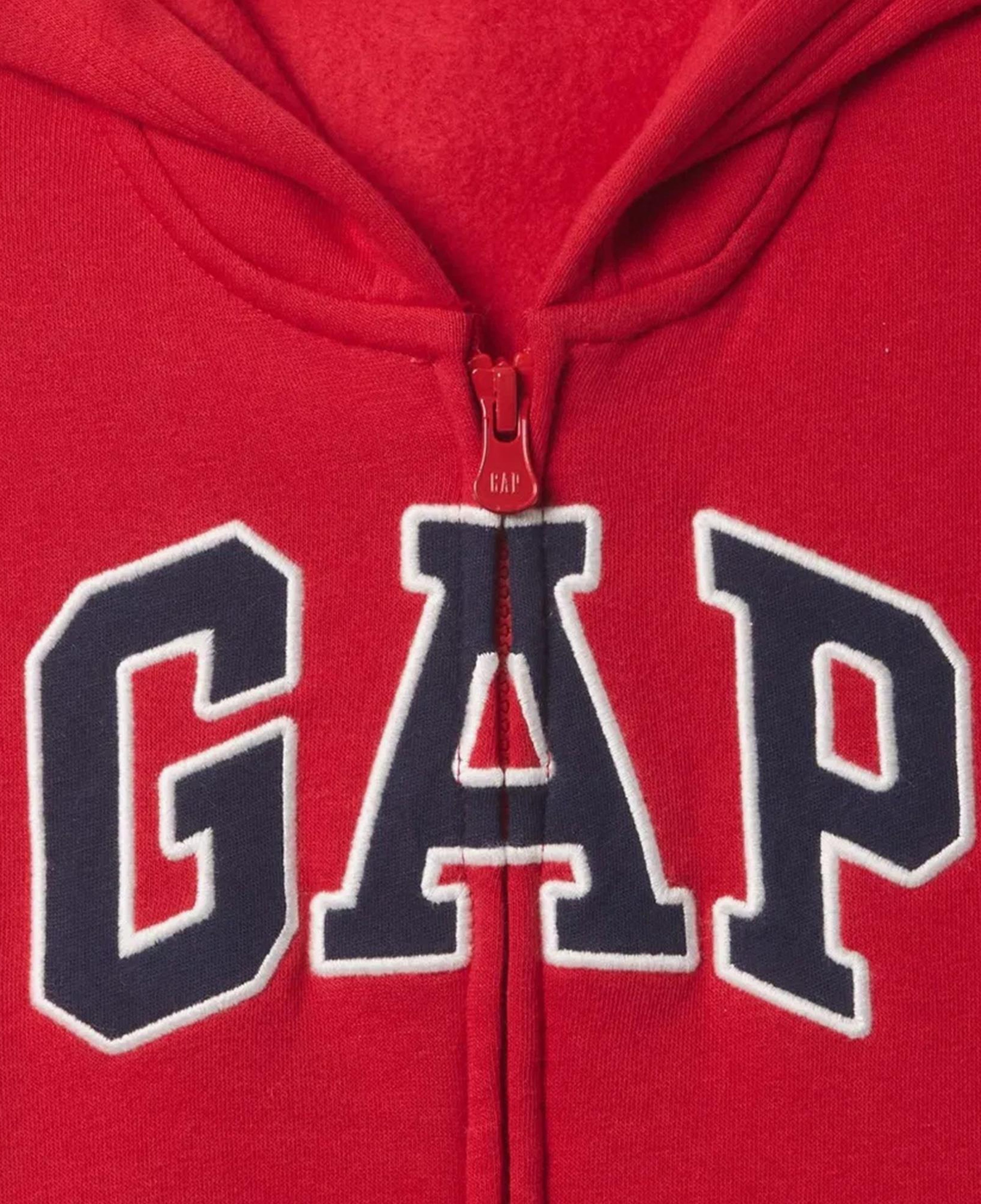 Gap Relaxed Logo Fermuarlı Çocuk Kırmızı Sweatshirt