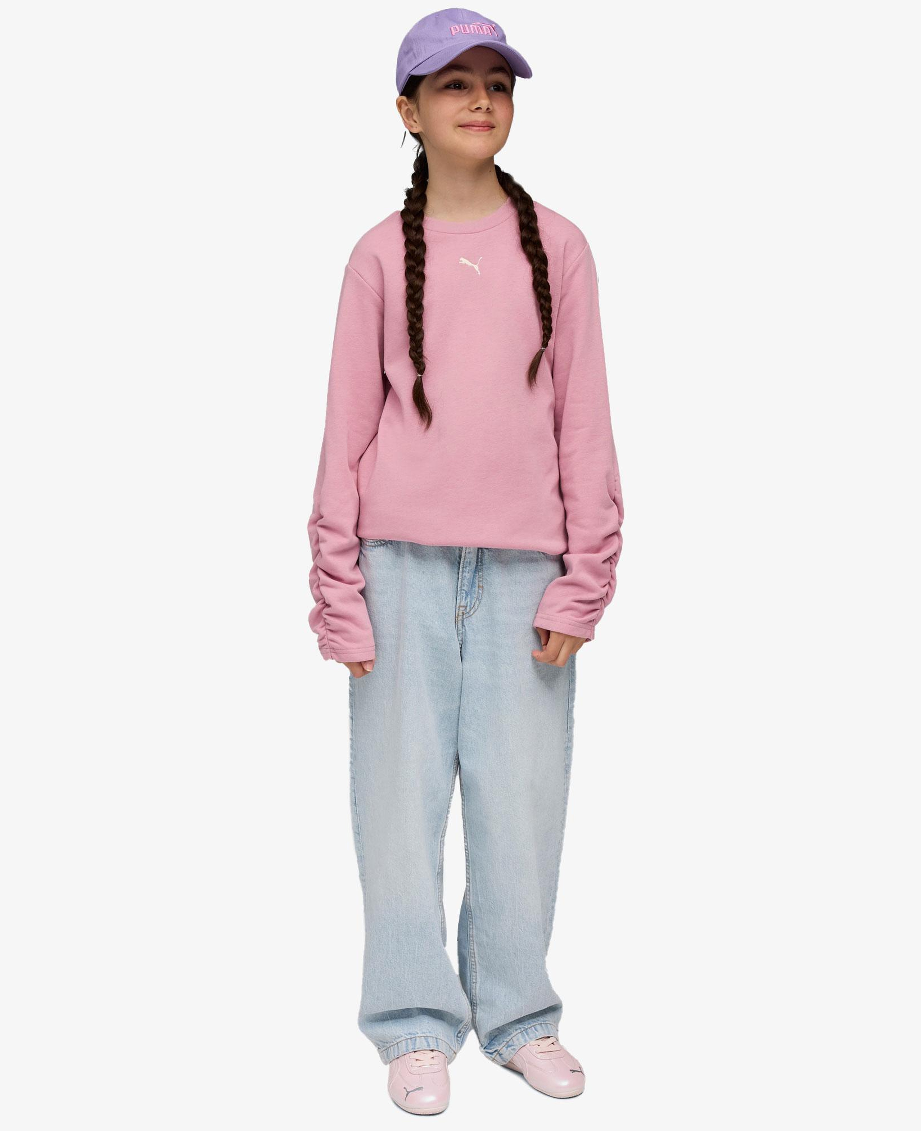 Puma Bowtique Crew Çocuk Pembe Sweatshirt