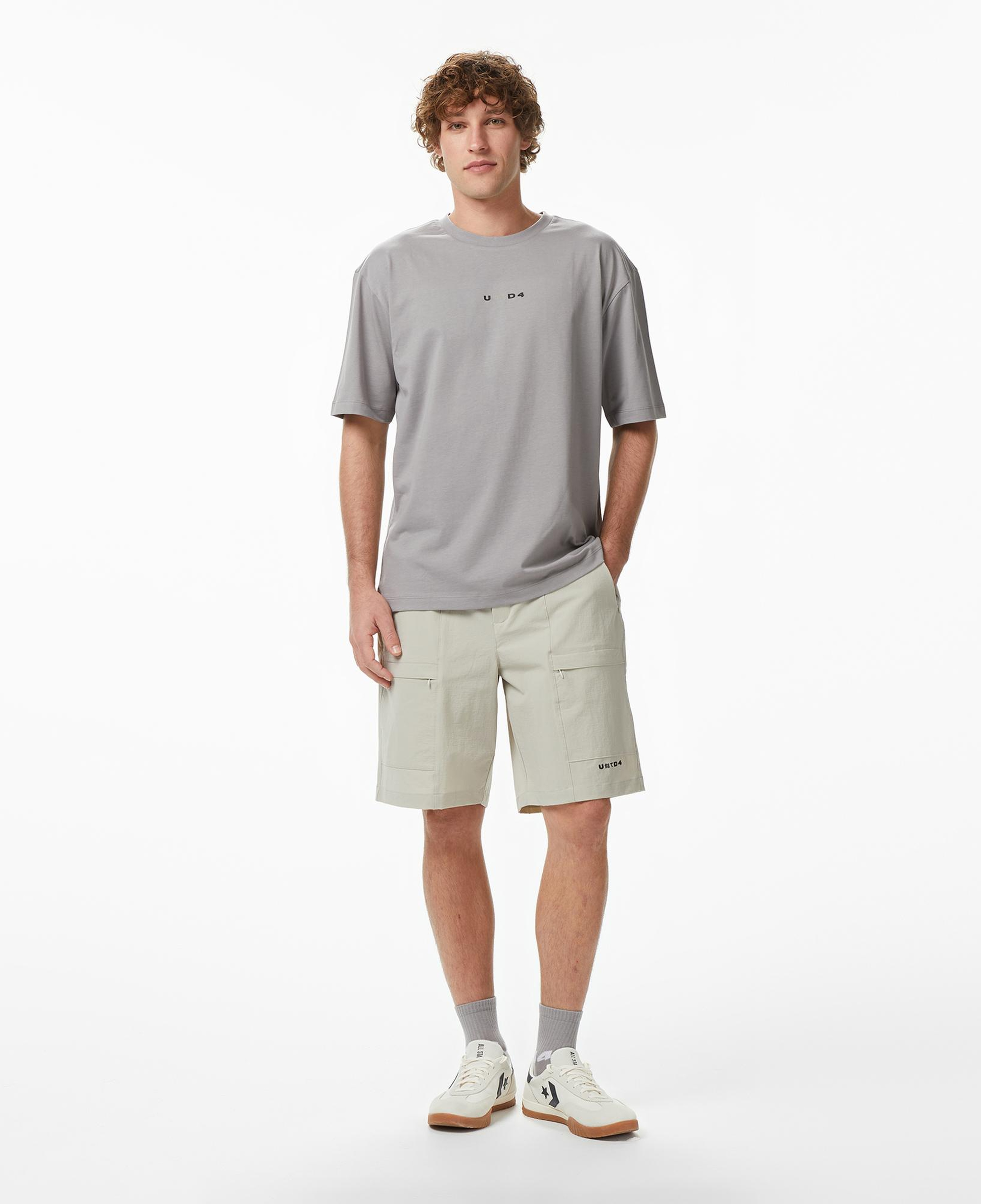 UNITED4 Regular Fit Erkek Gri T-Shirt