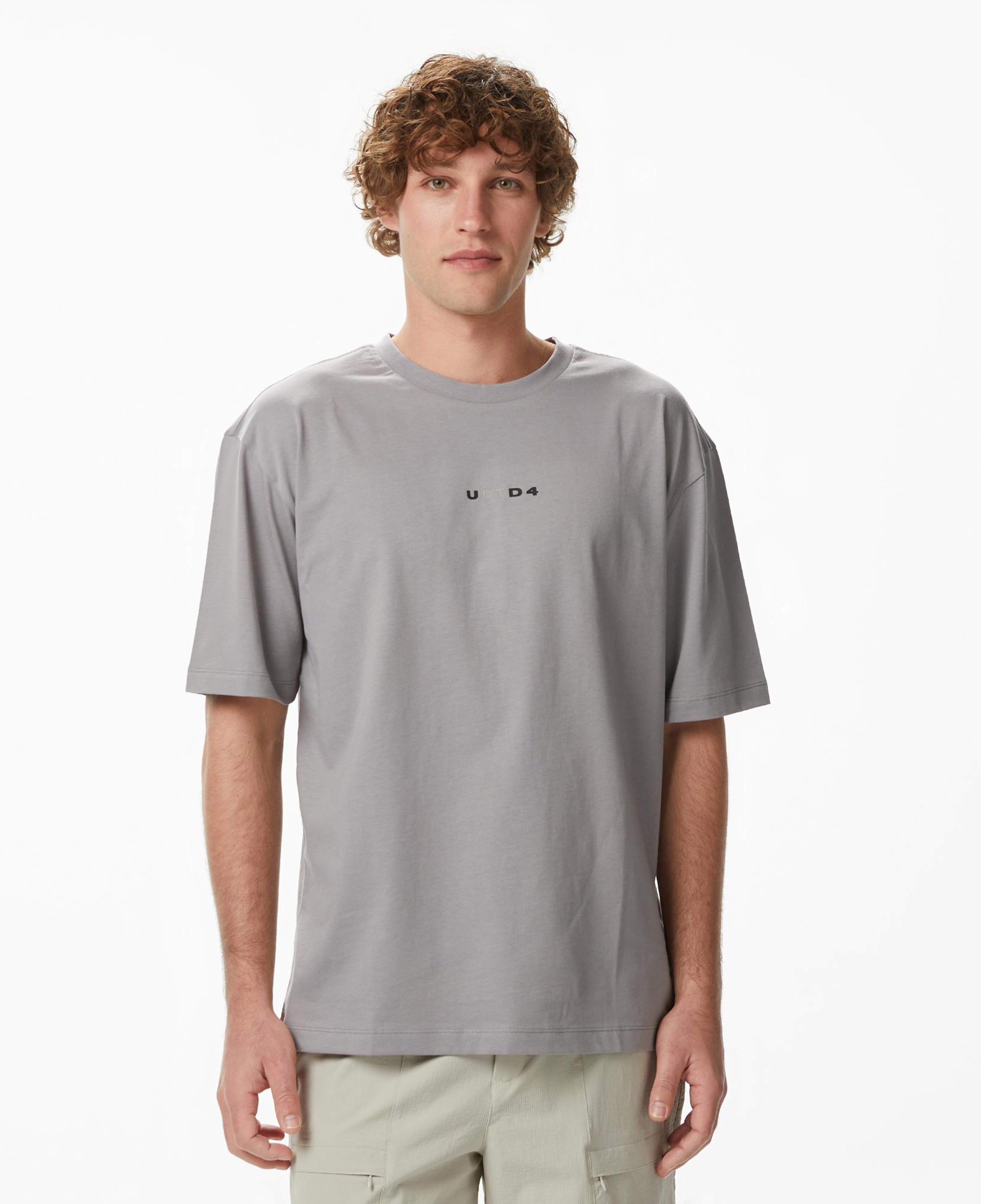 UNITED4 Regular Fit Erkek Gri T-Shirt