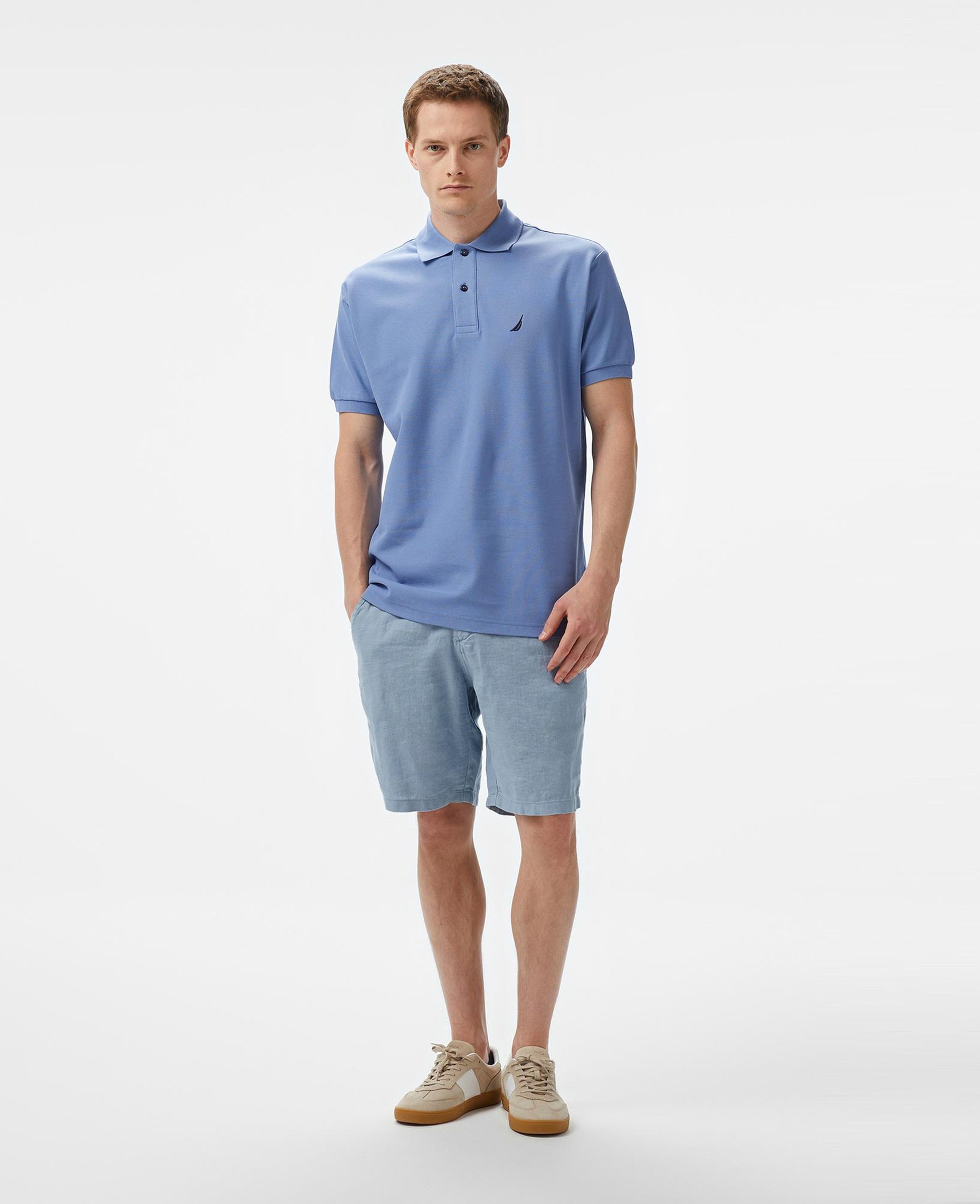 Nautica Erkek Mavi Classic Fit Polo Yaka T-Shirt