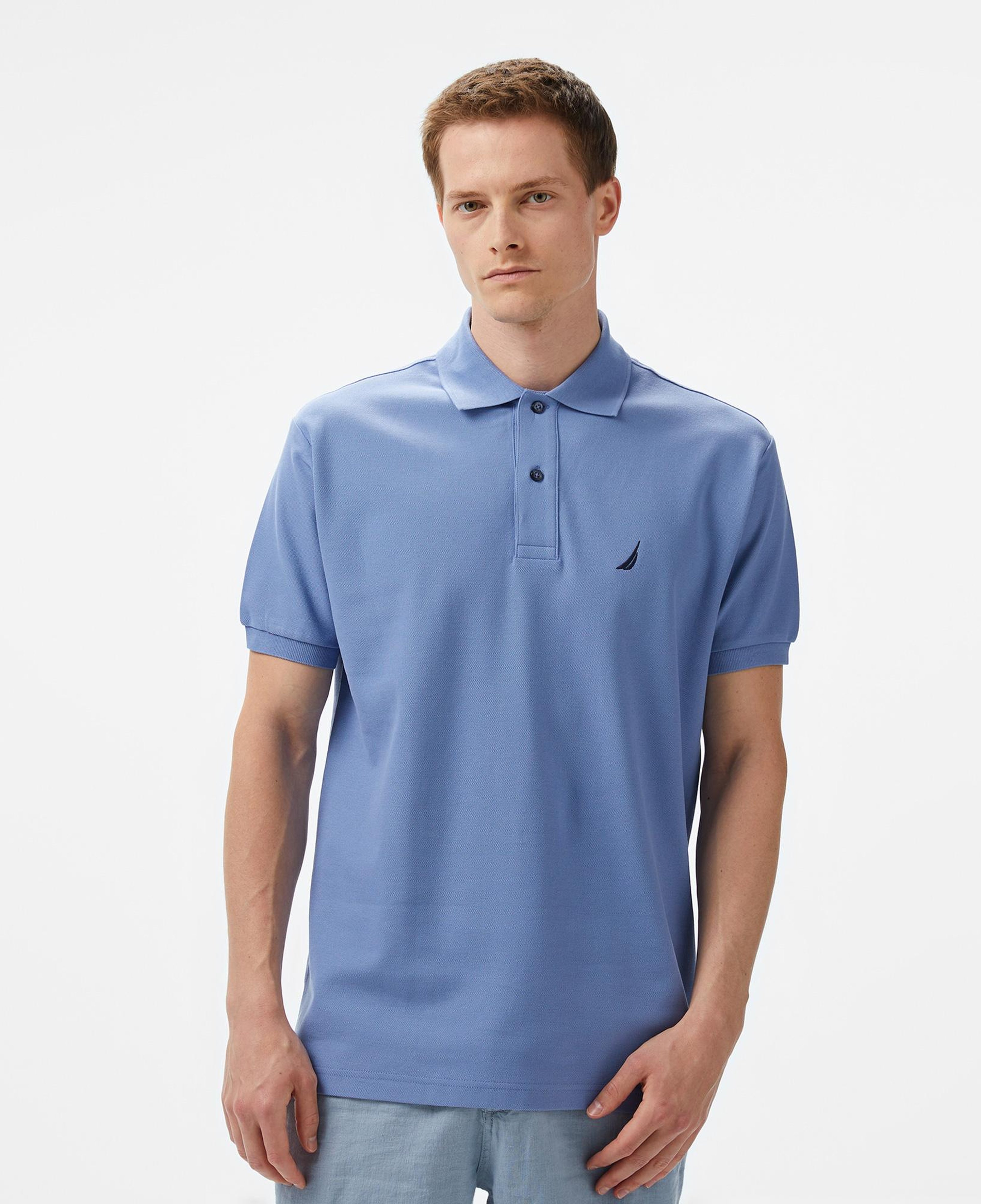 Nautica Erkek Mavi Classic Fit Polo Yaka T-Shirt