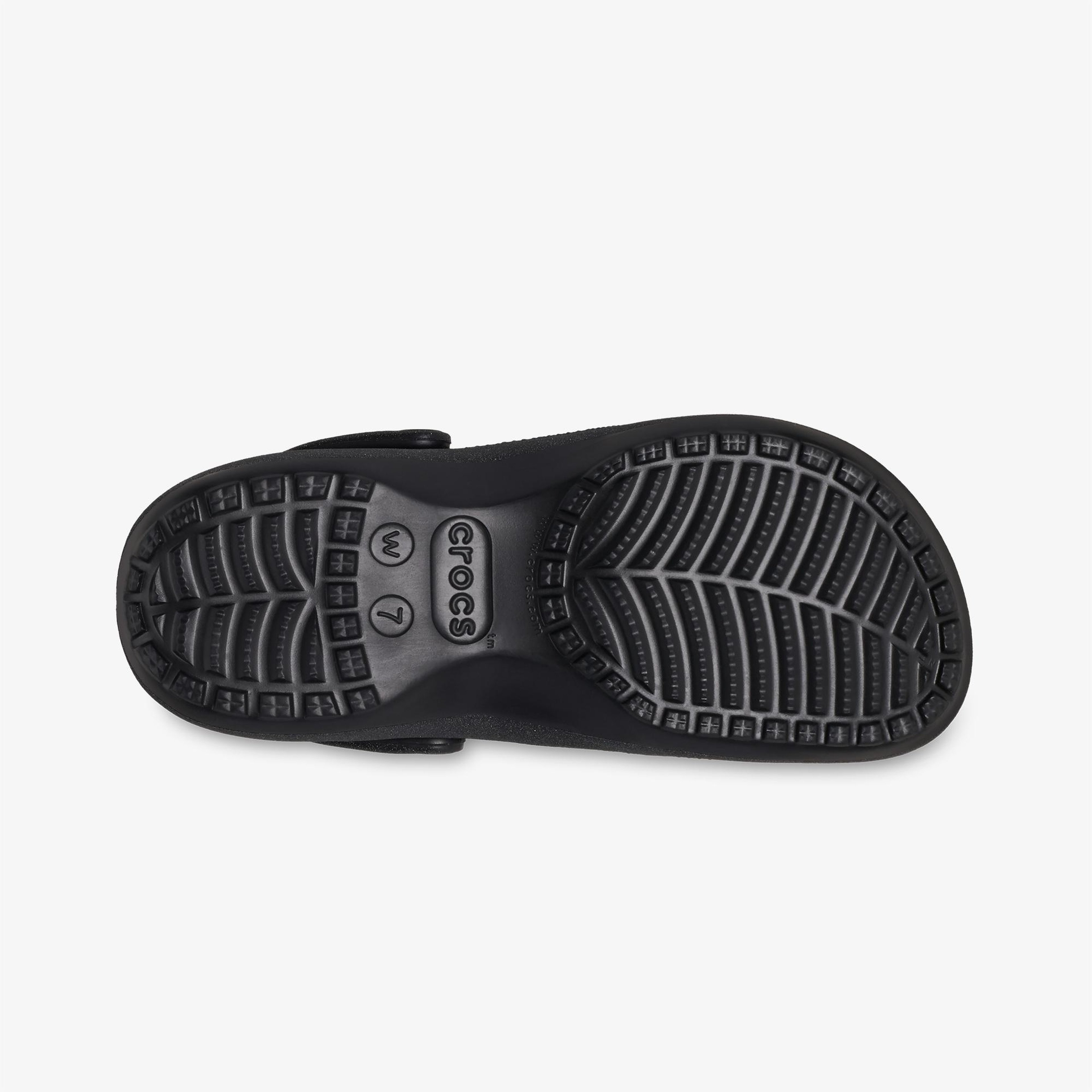 Crocs Classic Platform Glitter Clog Kadın Siyah Sandalet