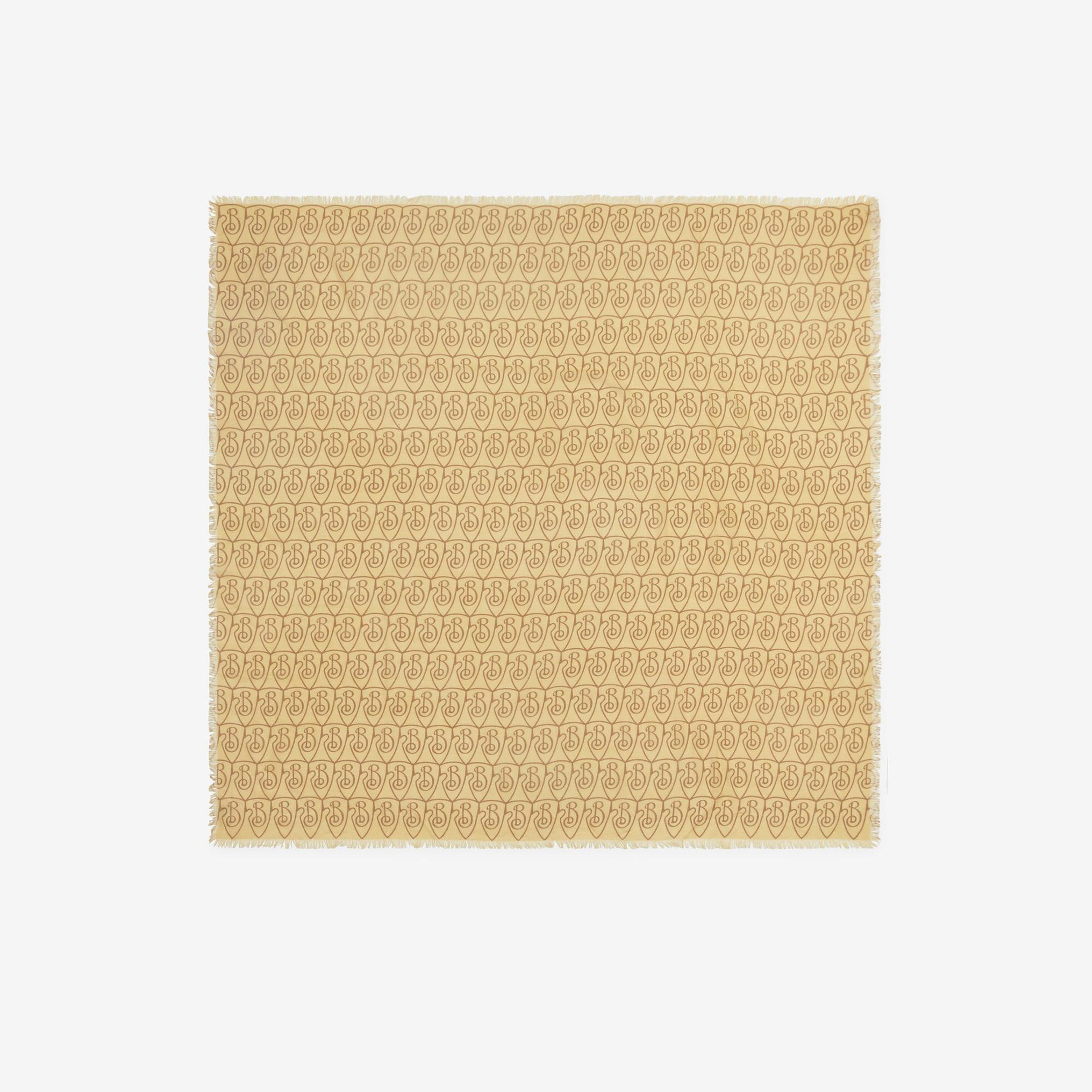 Burberry Repeat Shield Wool Kadın Bej Şal