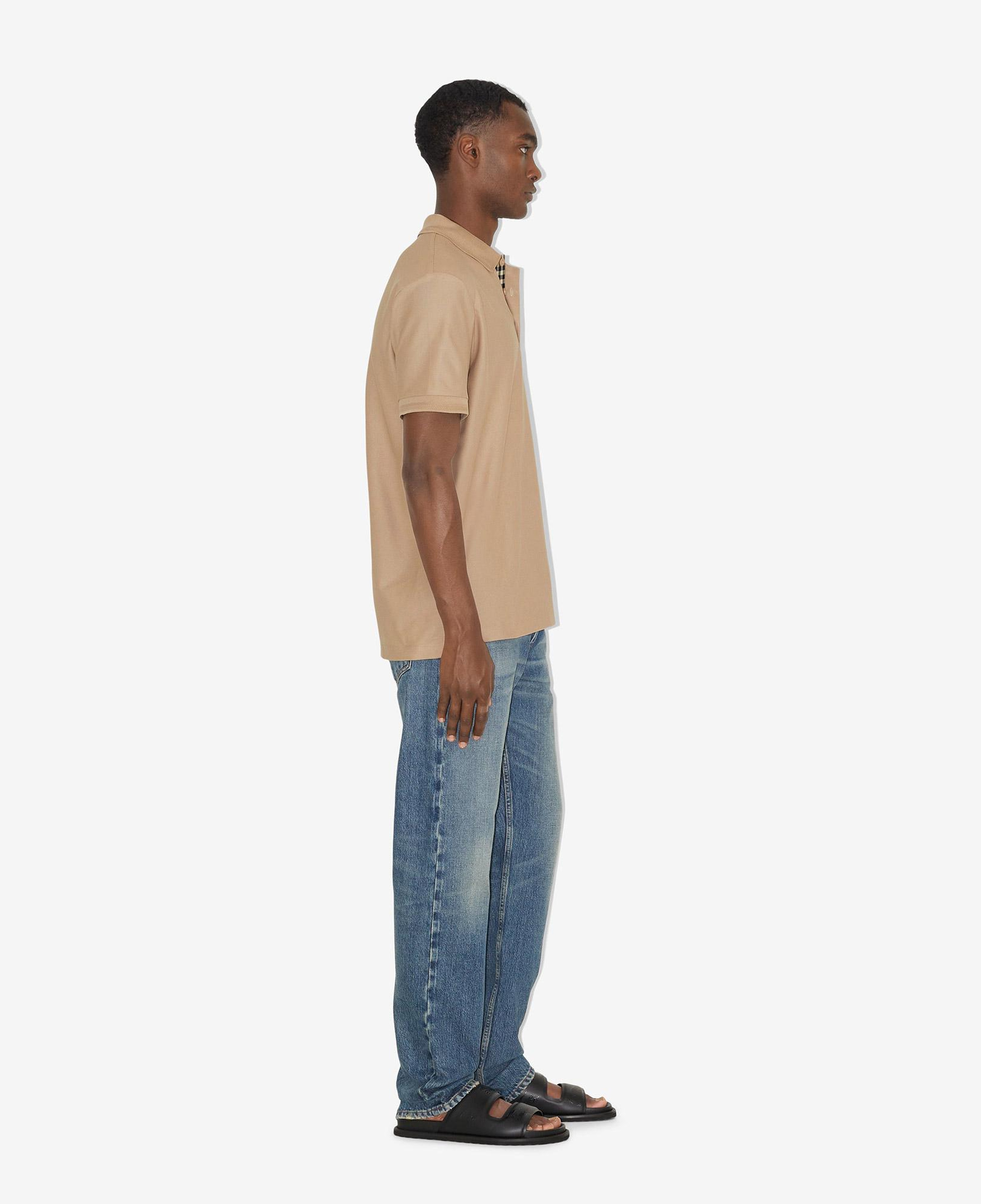 Burberry Eddie Cotton Erkek Bej Polo