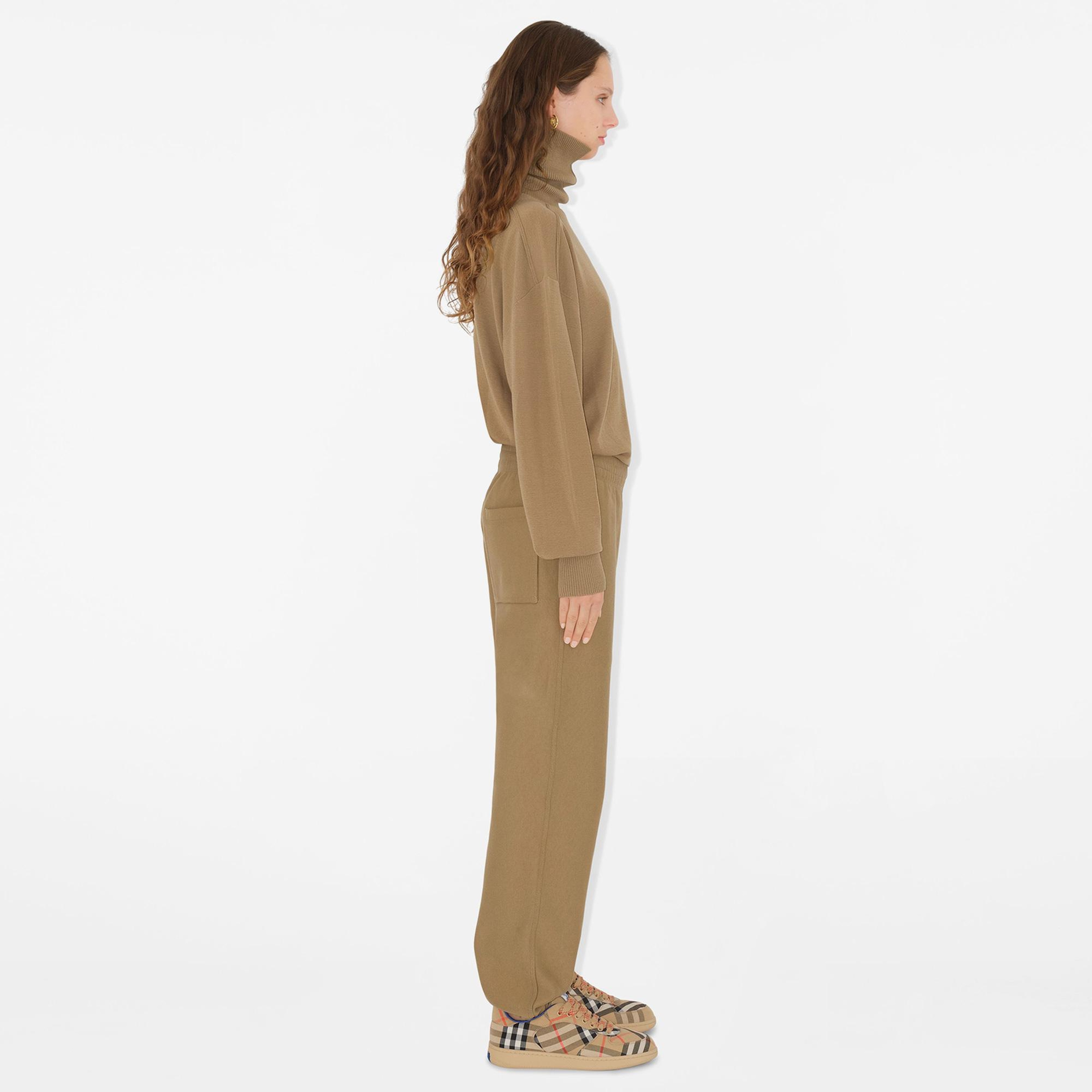 Burberry Ped Cotton Jogging Kadın Haki Pantolon