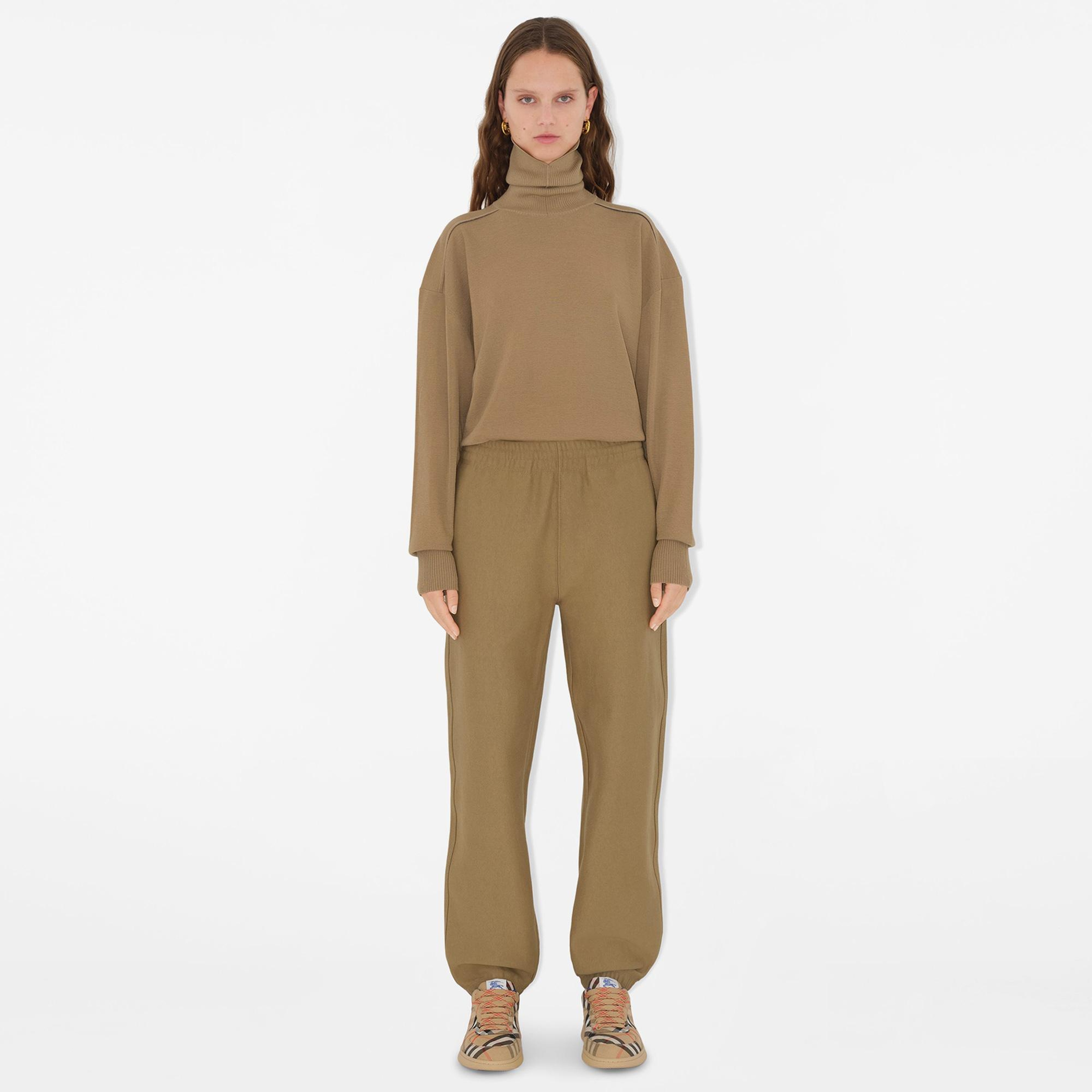 Burberry Ped Cotton Jogging Kadın Haki Pantolon