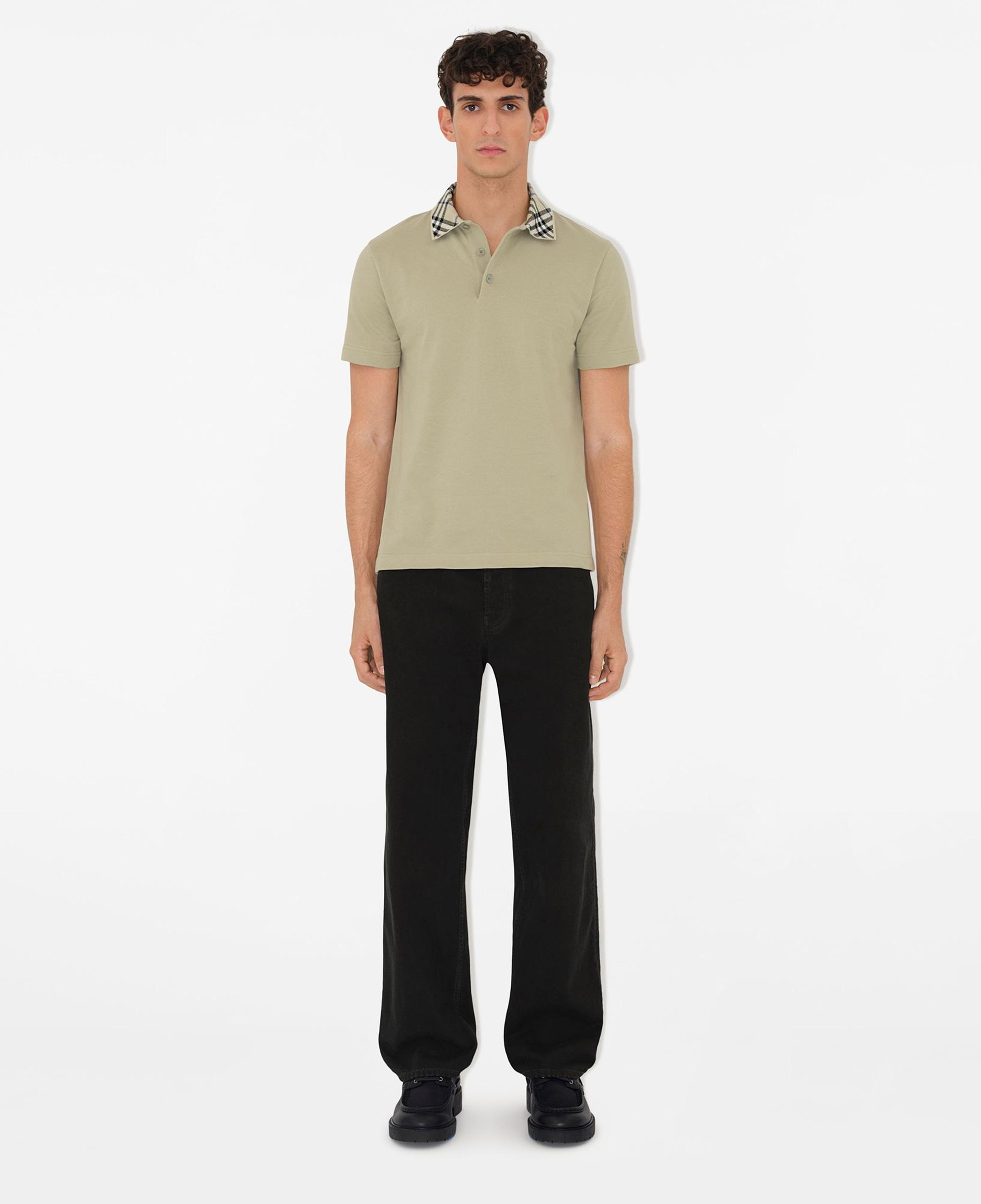 Burberry For Cotton Erkek Krem Polo