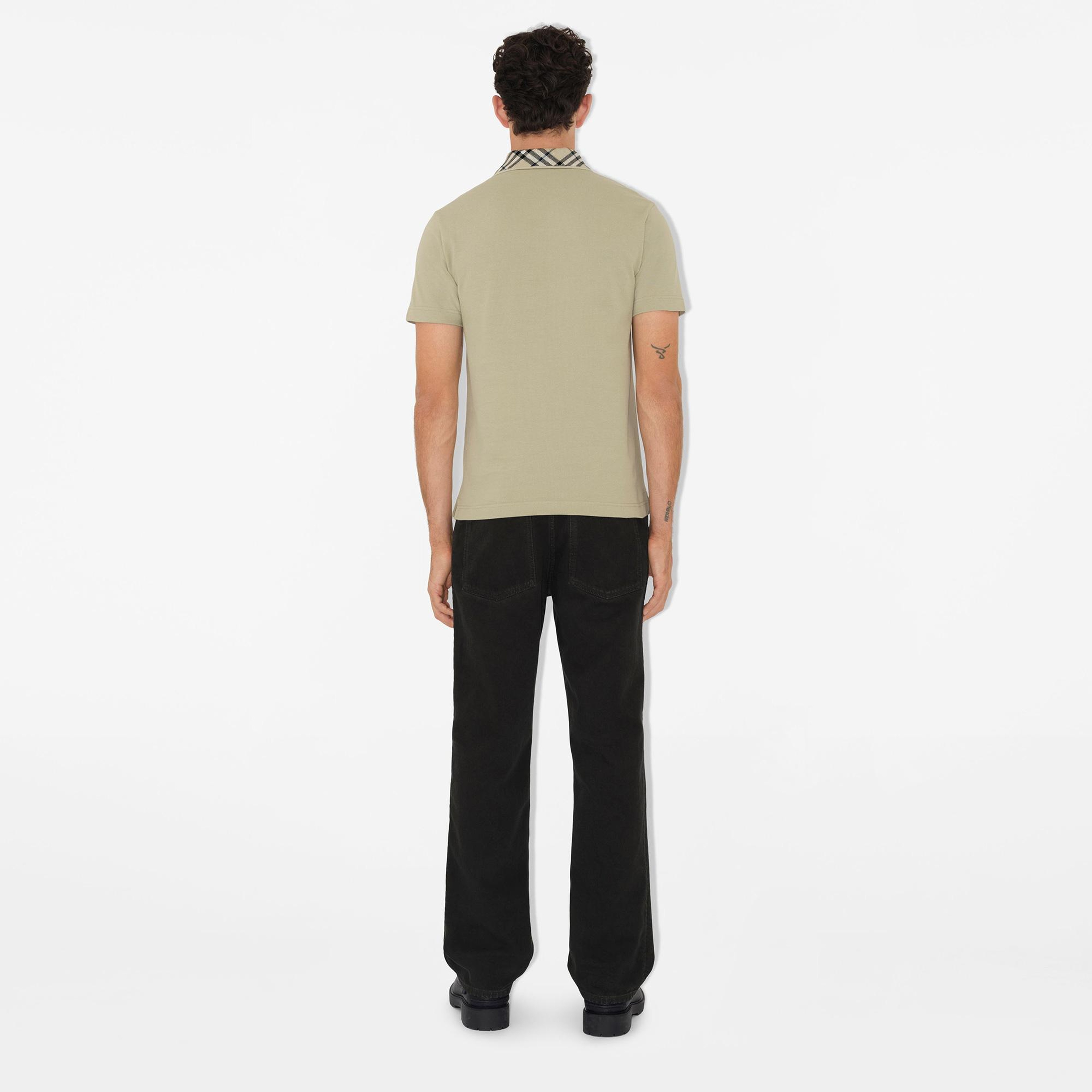 Burberry For Cotton Erkek Krem Polo