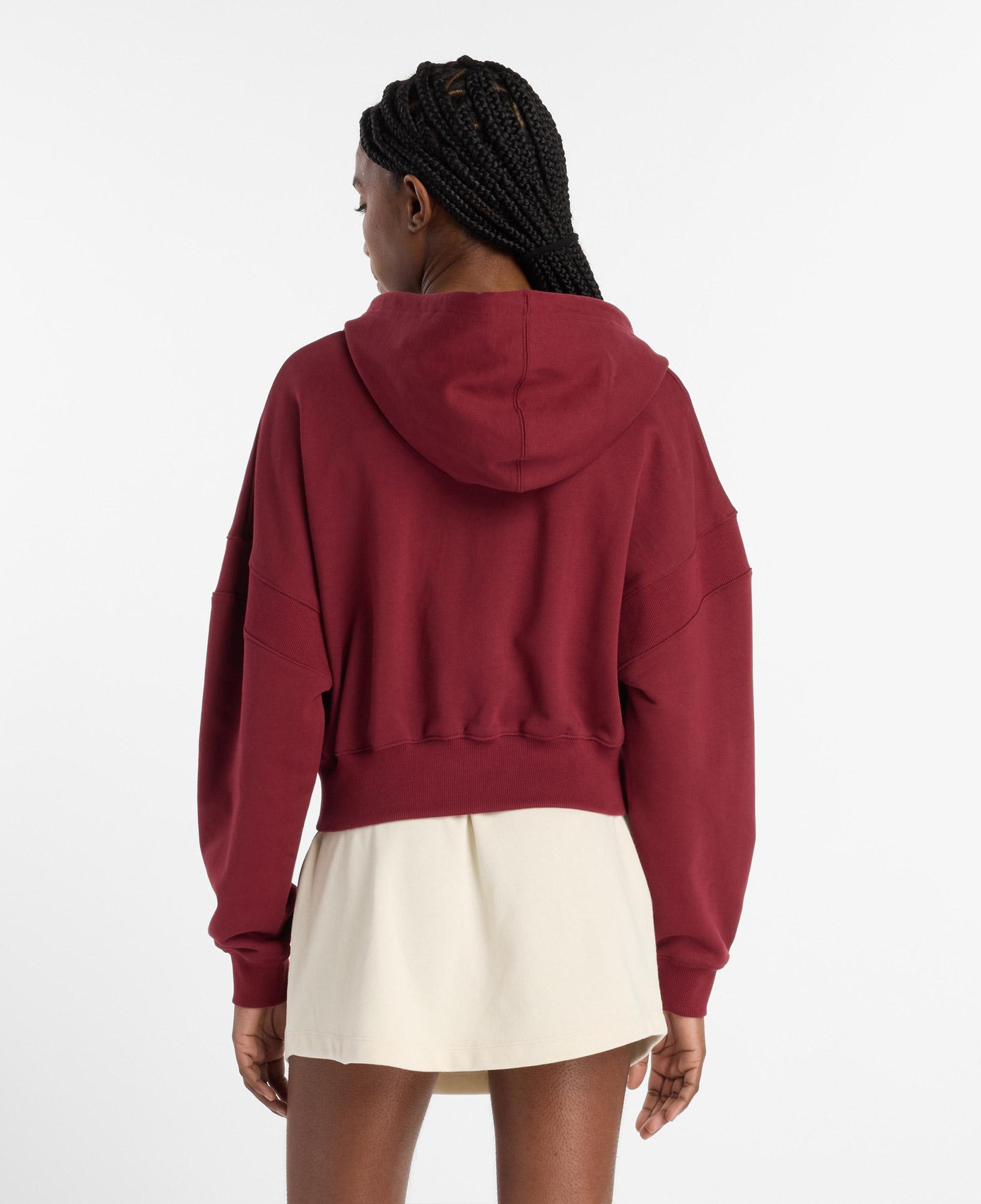 New Balance French Terry Kadın Bordo Sweatshirt