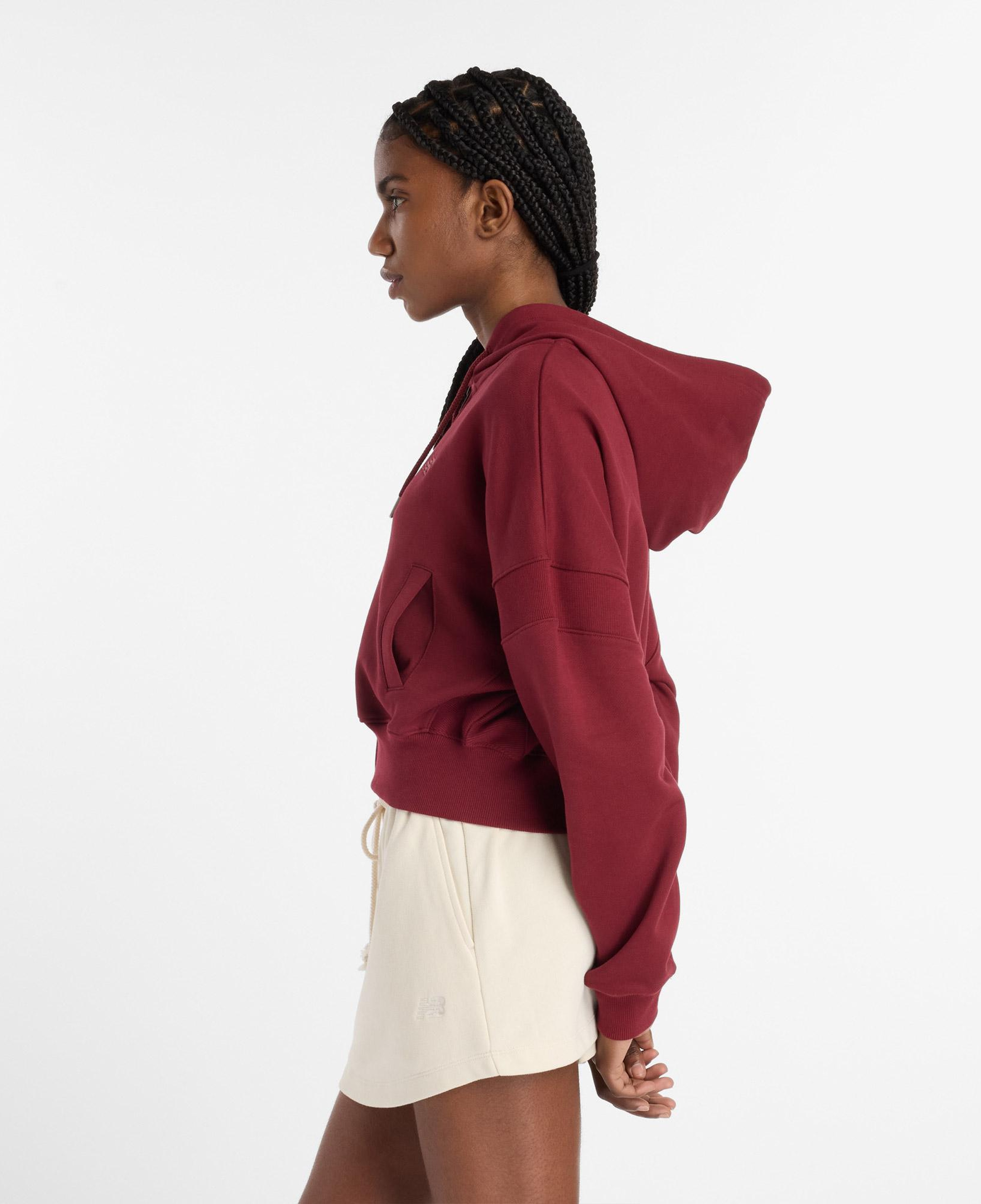 New Balance French Terry Kadın Bordo Sweatshirt
