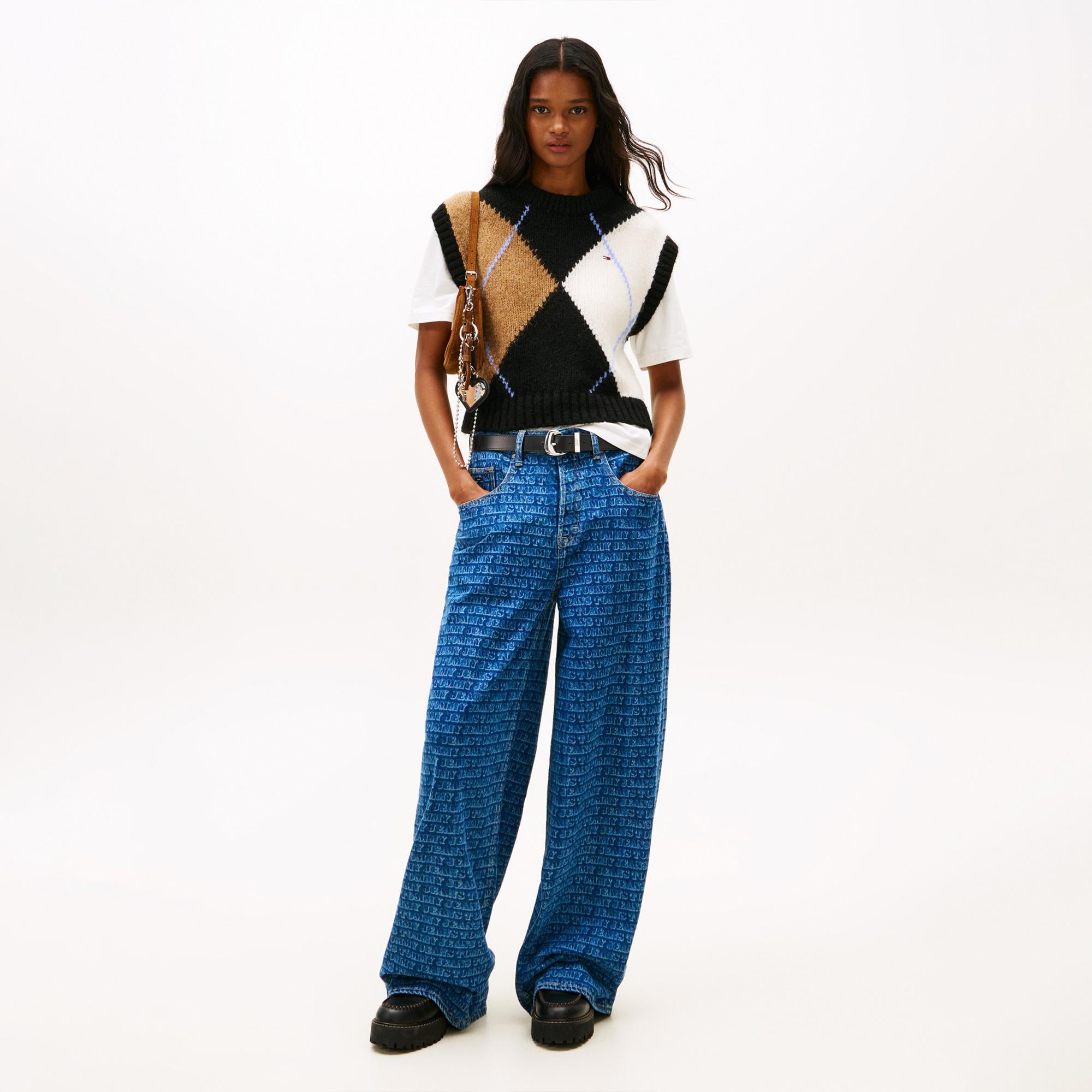 Tommy Hilfiger Charlie Kadın Mavi Pantolon