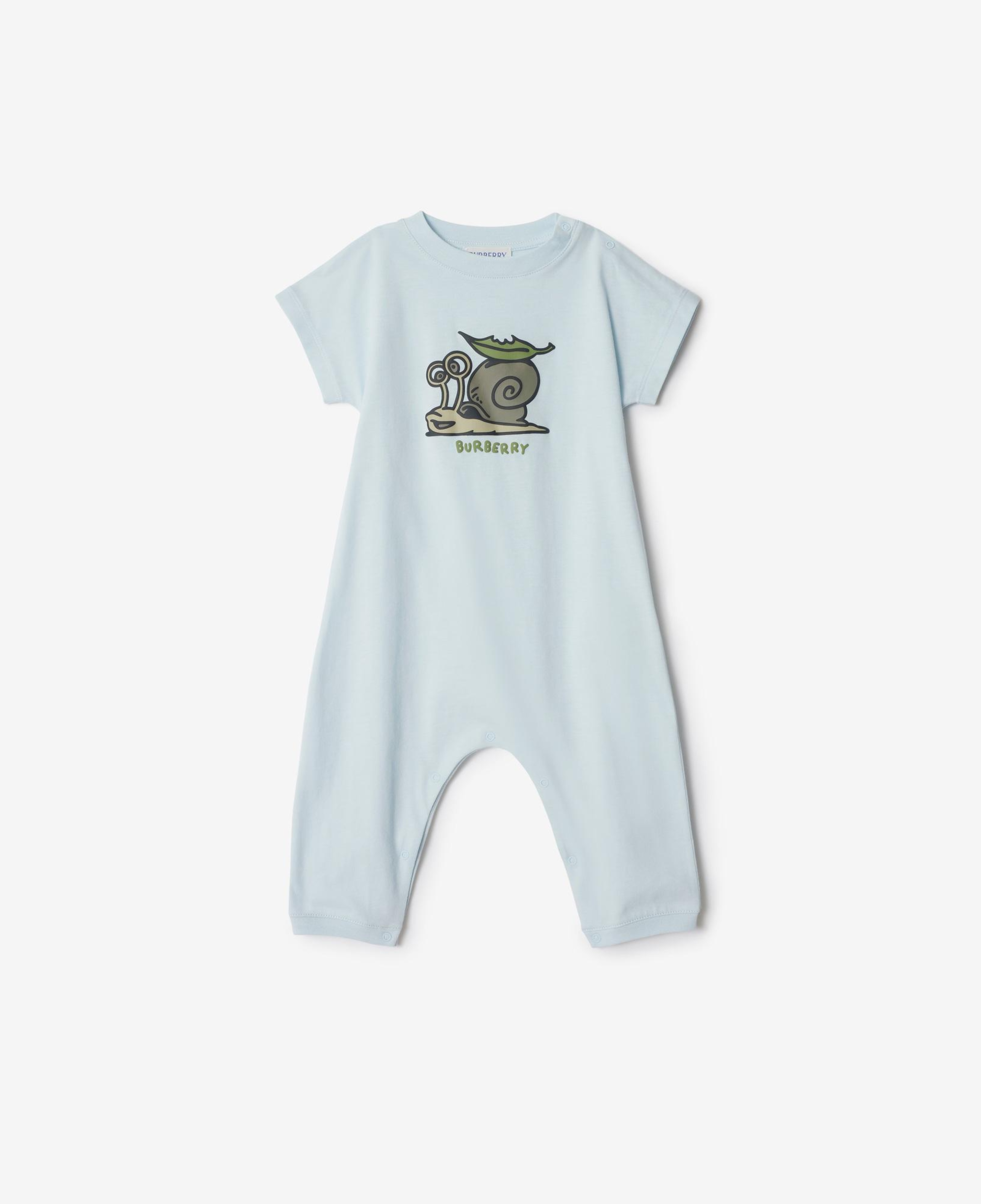 Burberry Jensen Snail Cotton Playsuit Çocuk Mavi Tulum
