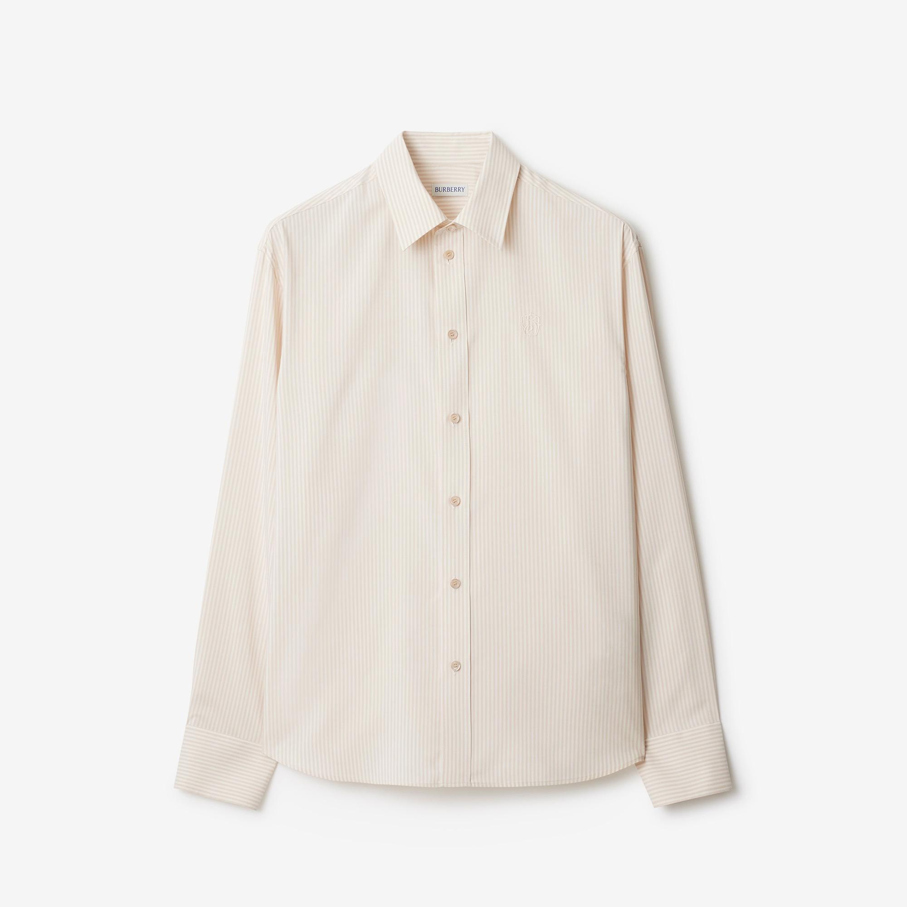 Burberry Sip Erkek Krem İpek Gömlek