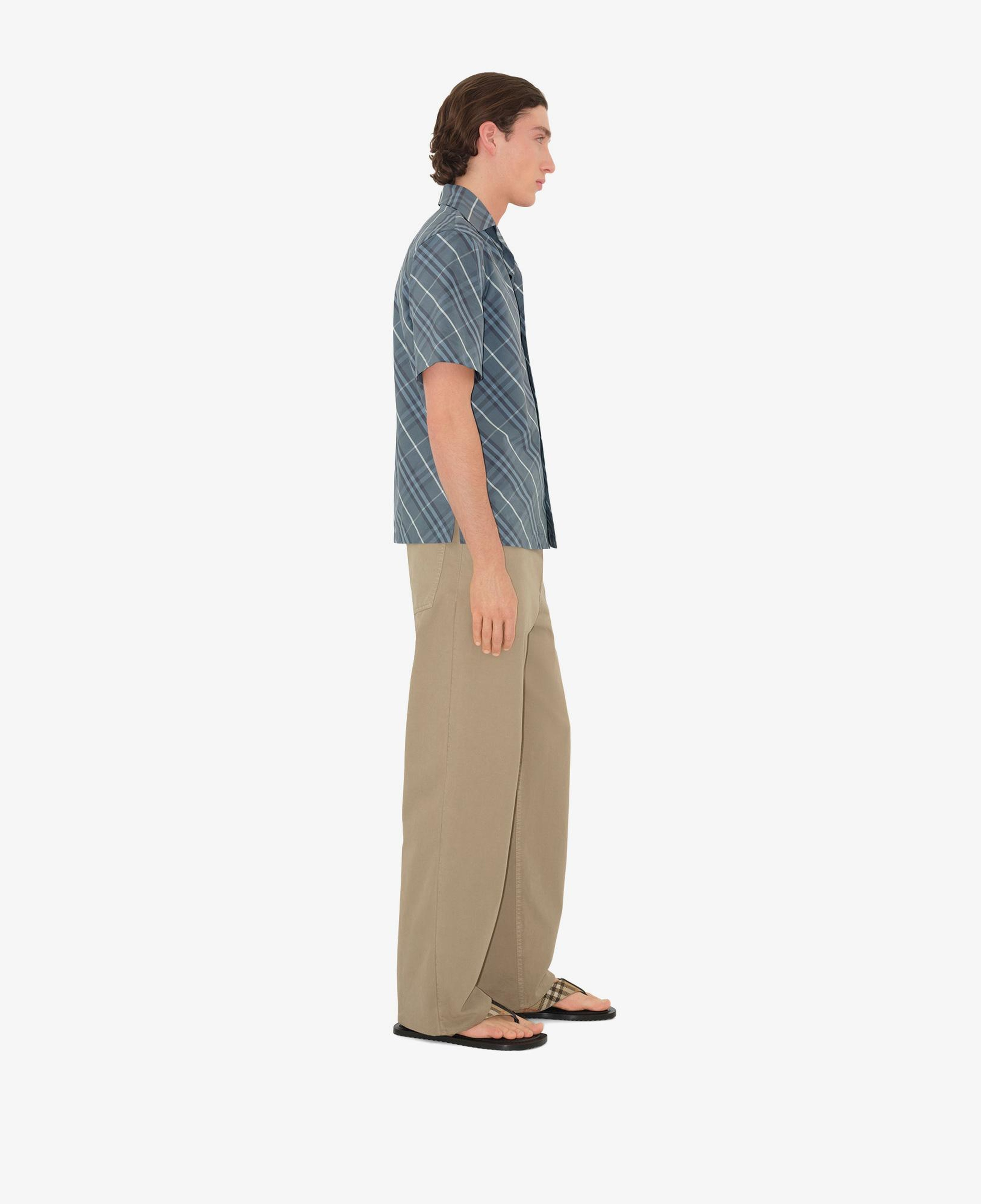 Burberry Sip Relaxed Fit Cotton Erkek Mavi Gömlek
