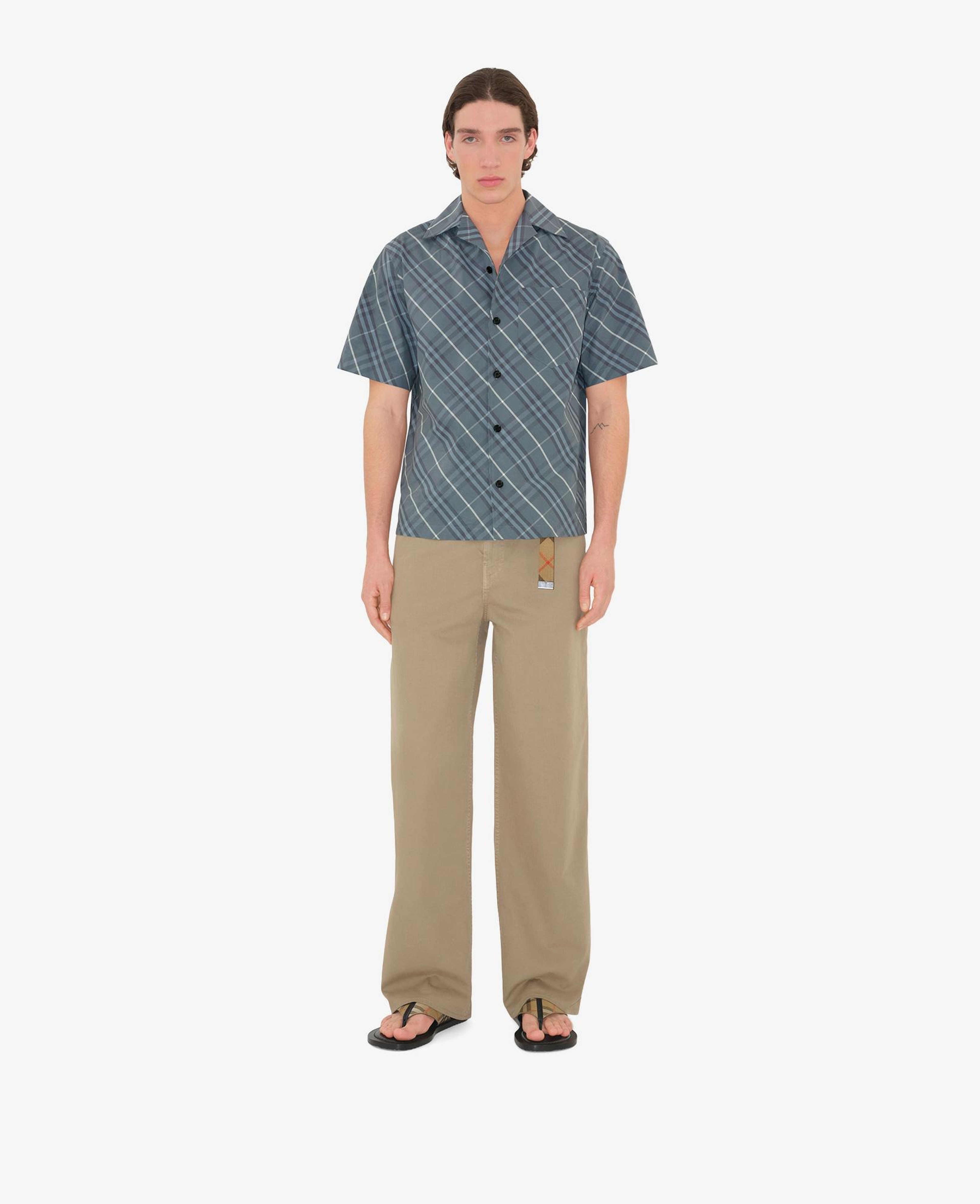 Burberry Sip Relaxed Fit Cotton Erkek Mavi Gömlek