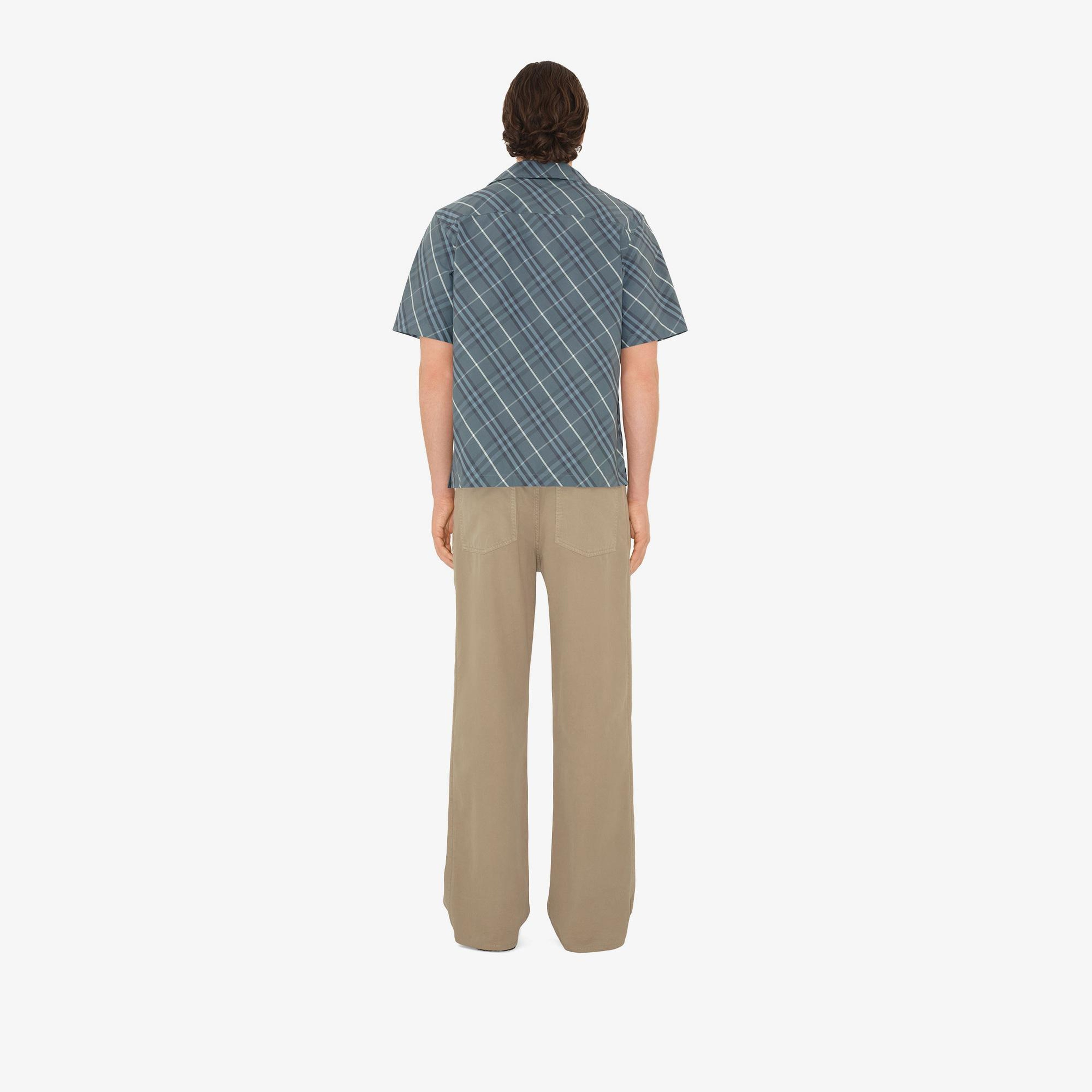 Burberry Sip Relaxed Fit Cotton Erkek Mavi Gömlek